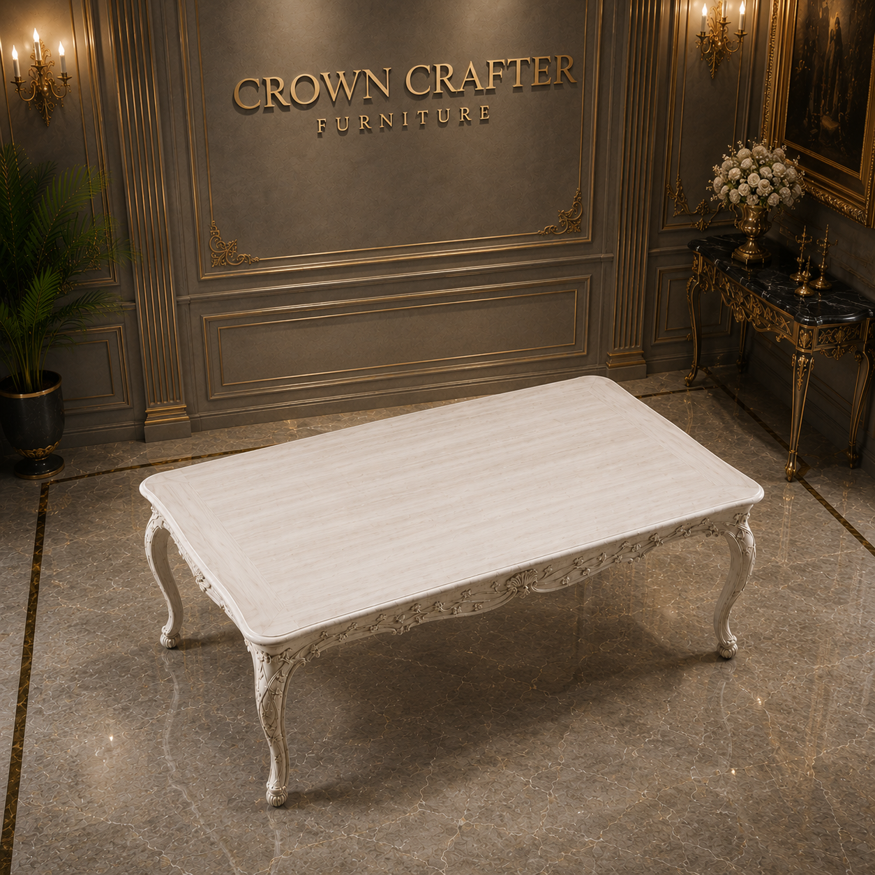 Imperial Elegance Hand-Carved Luxury Center Table