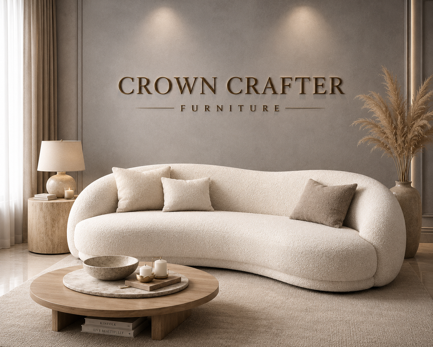 Modern Luxe Curved Sofa