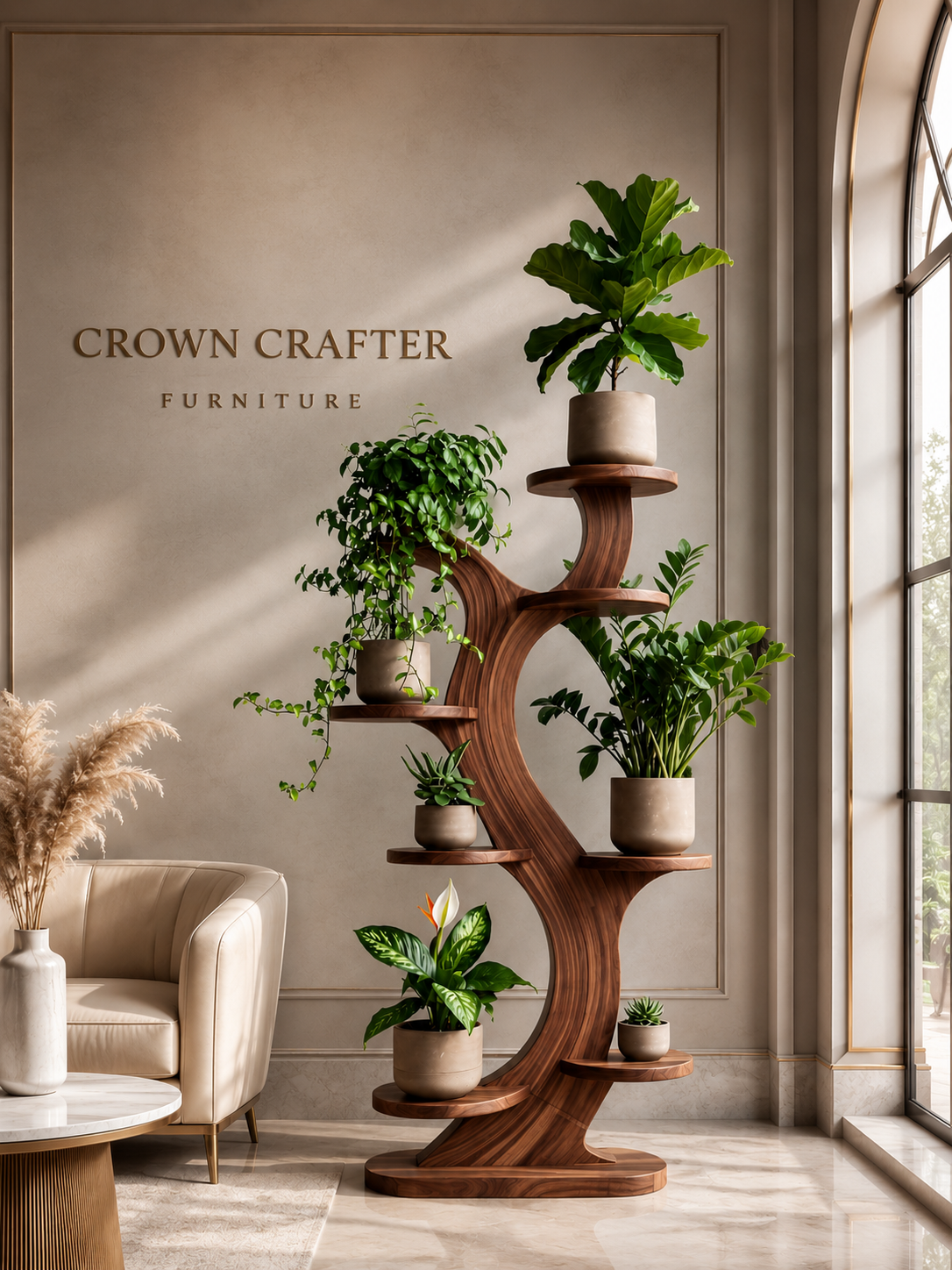 Royal Tree Design Teakwood Plant Stand