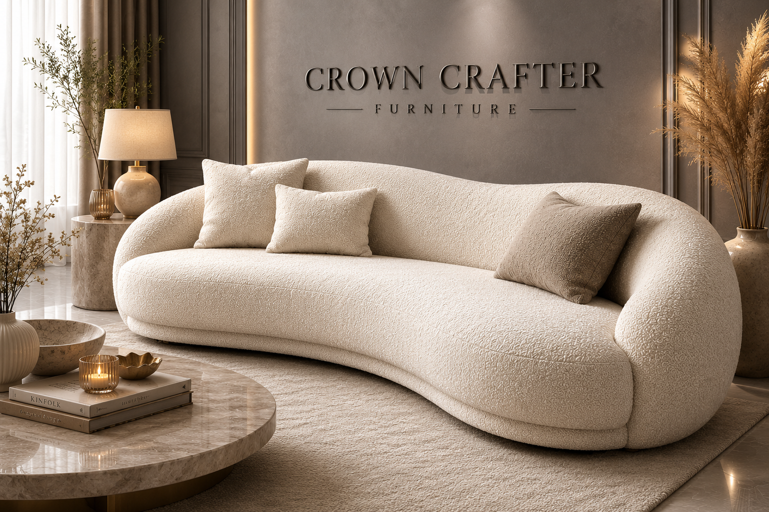 Modern Luxe Curved Sofa