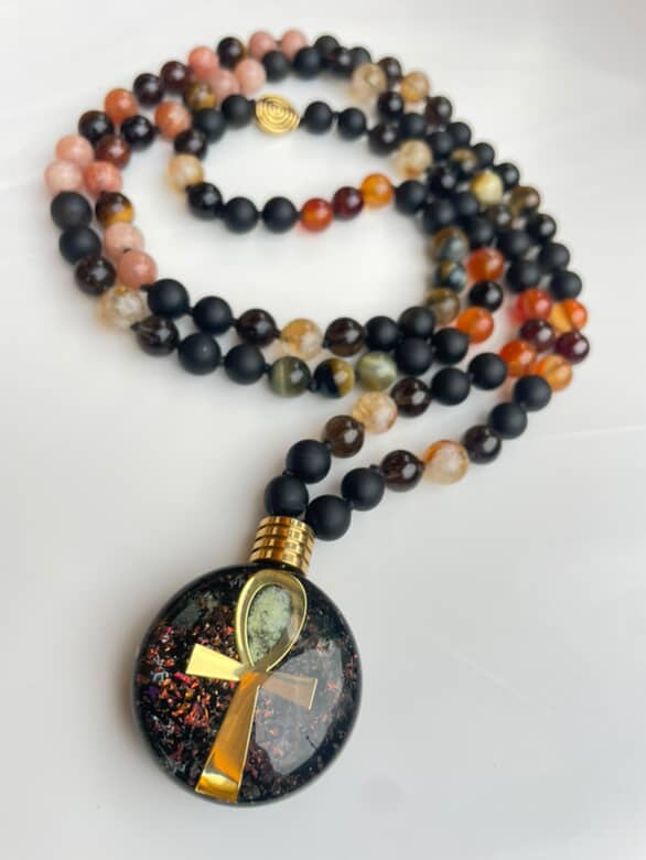 Ankh Symbol Beaded Necklace