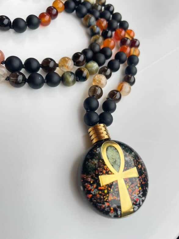 Ankh Symbol Beaded Necklace