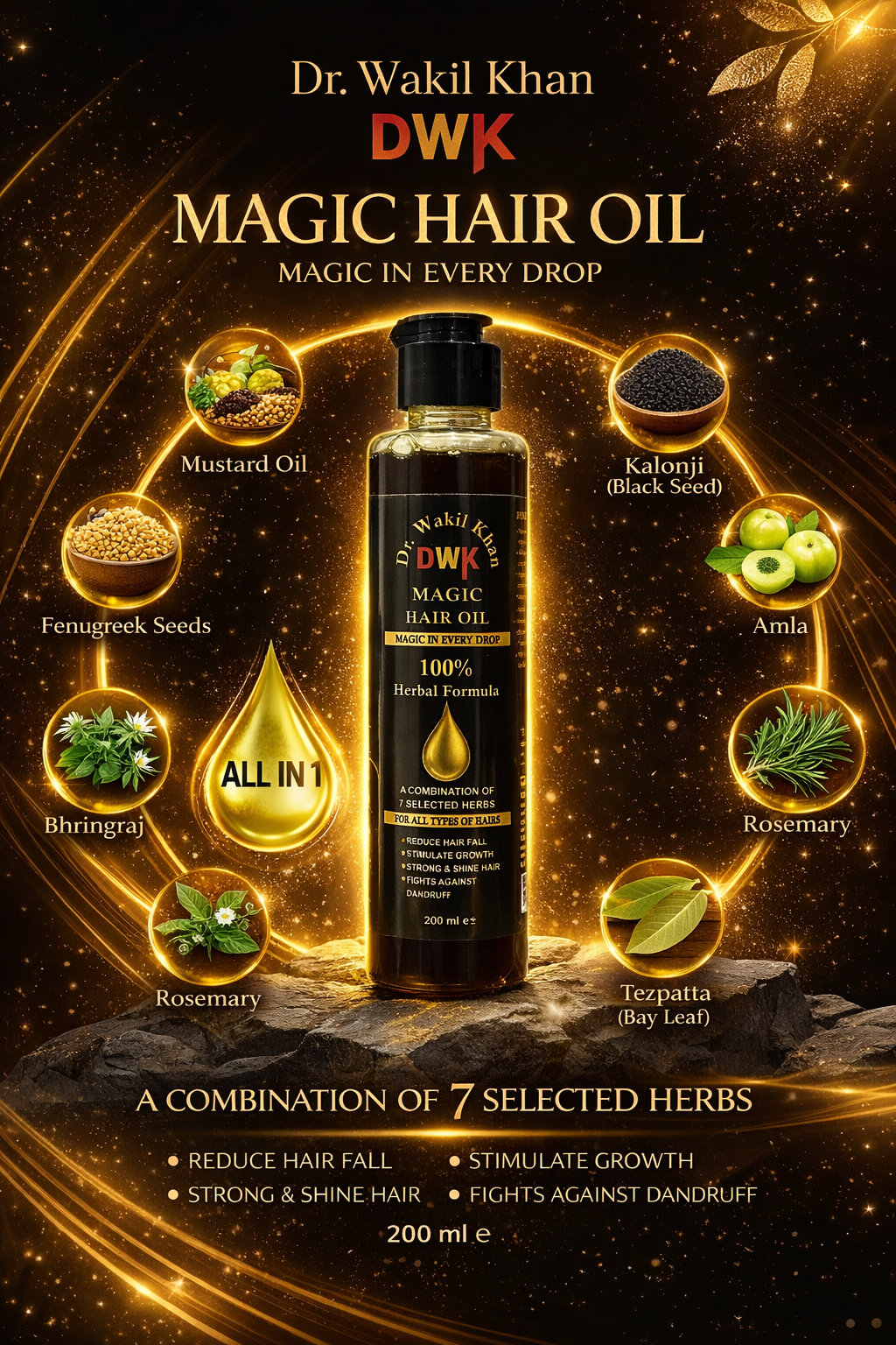 Dr. Wakil khan magic Hair Oil