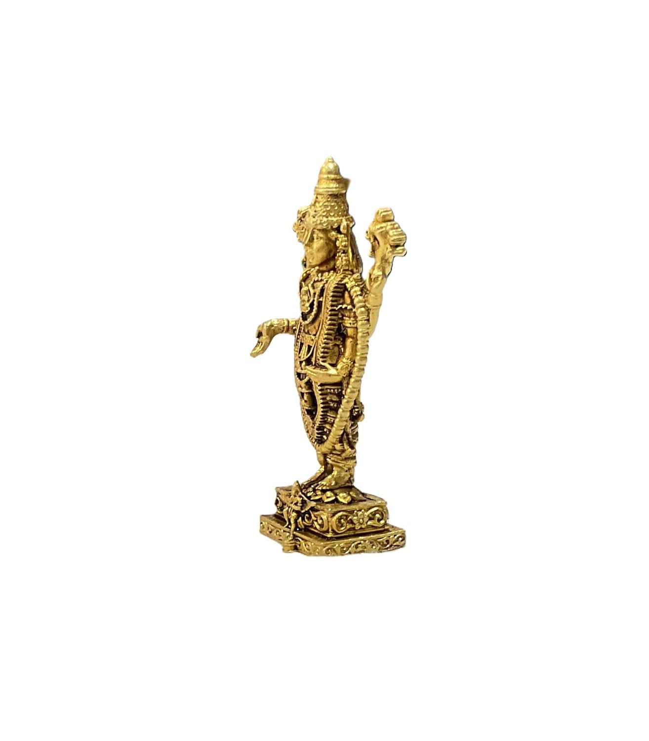 Mini Brass Tirupati Balaji Idol – 6 cm Sacred Lord Venkateswara Murti | Brass Venkateswara Balaji Idol