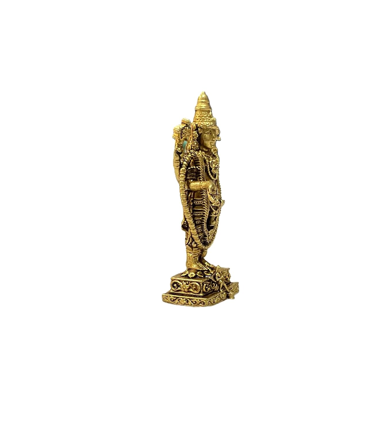 Mini Brass Tirupati Balaji Idol – 6 cm Sacred Lord Venkateswara Murti | Brass Venkateswara Balaji Idol
