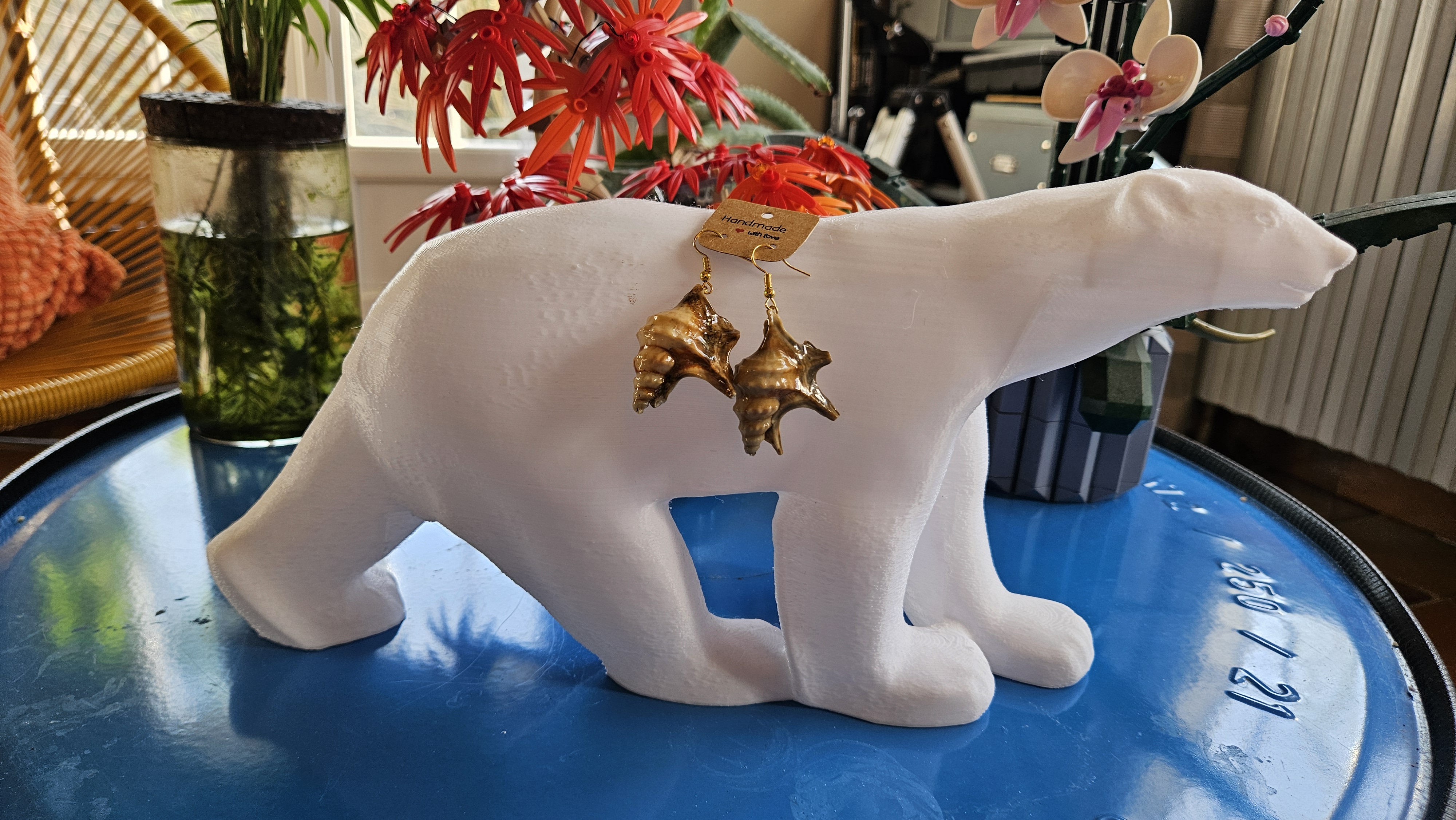 Boucles d’oreilles “Pied de Pélican” — Éclat sauvage & caractère marin