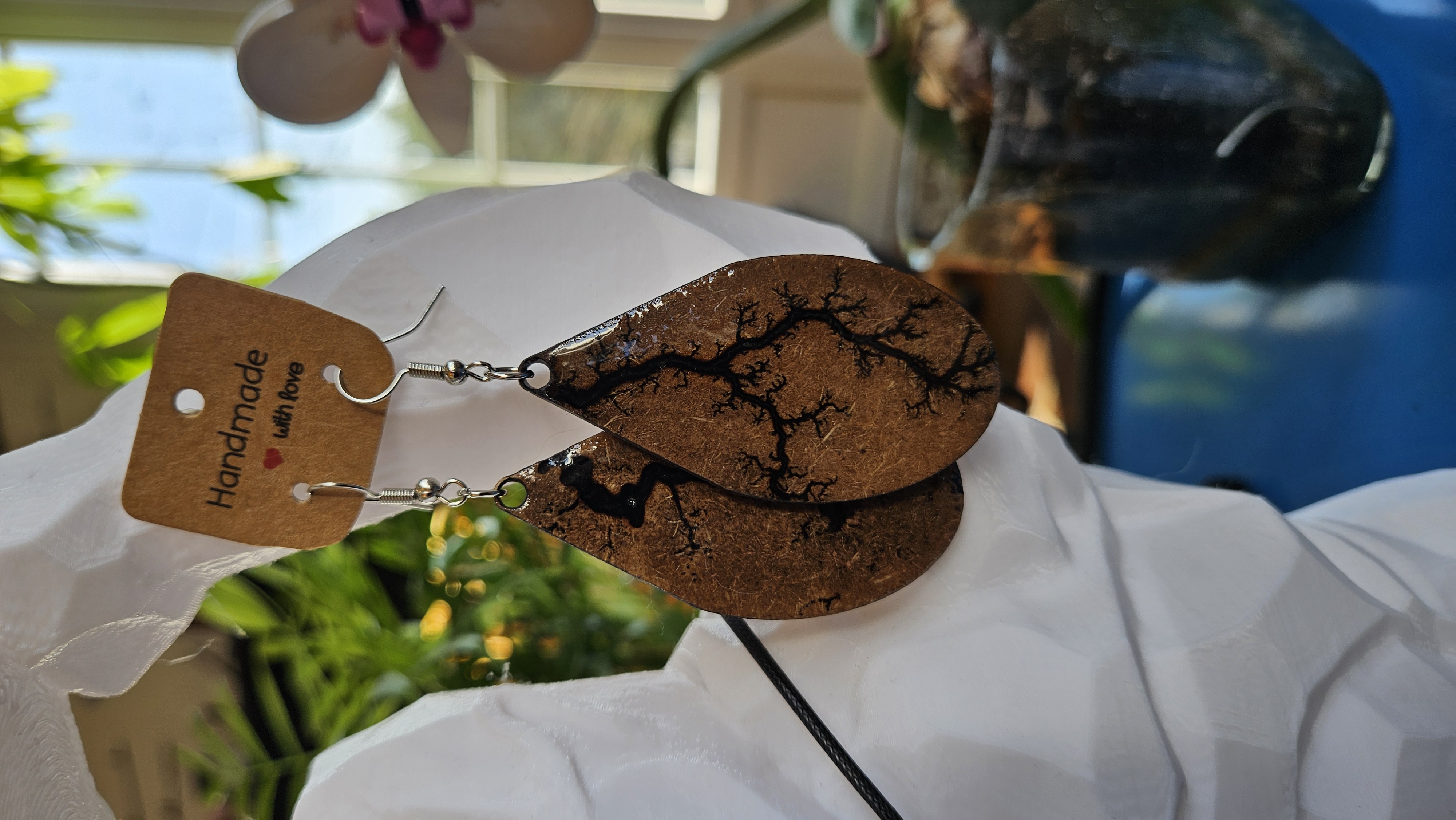 Boucles d’oreilles Fractales de Lichtenberg — Éclats électriques