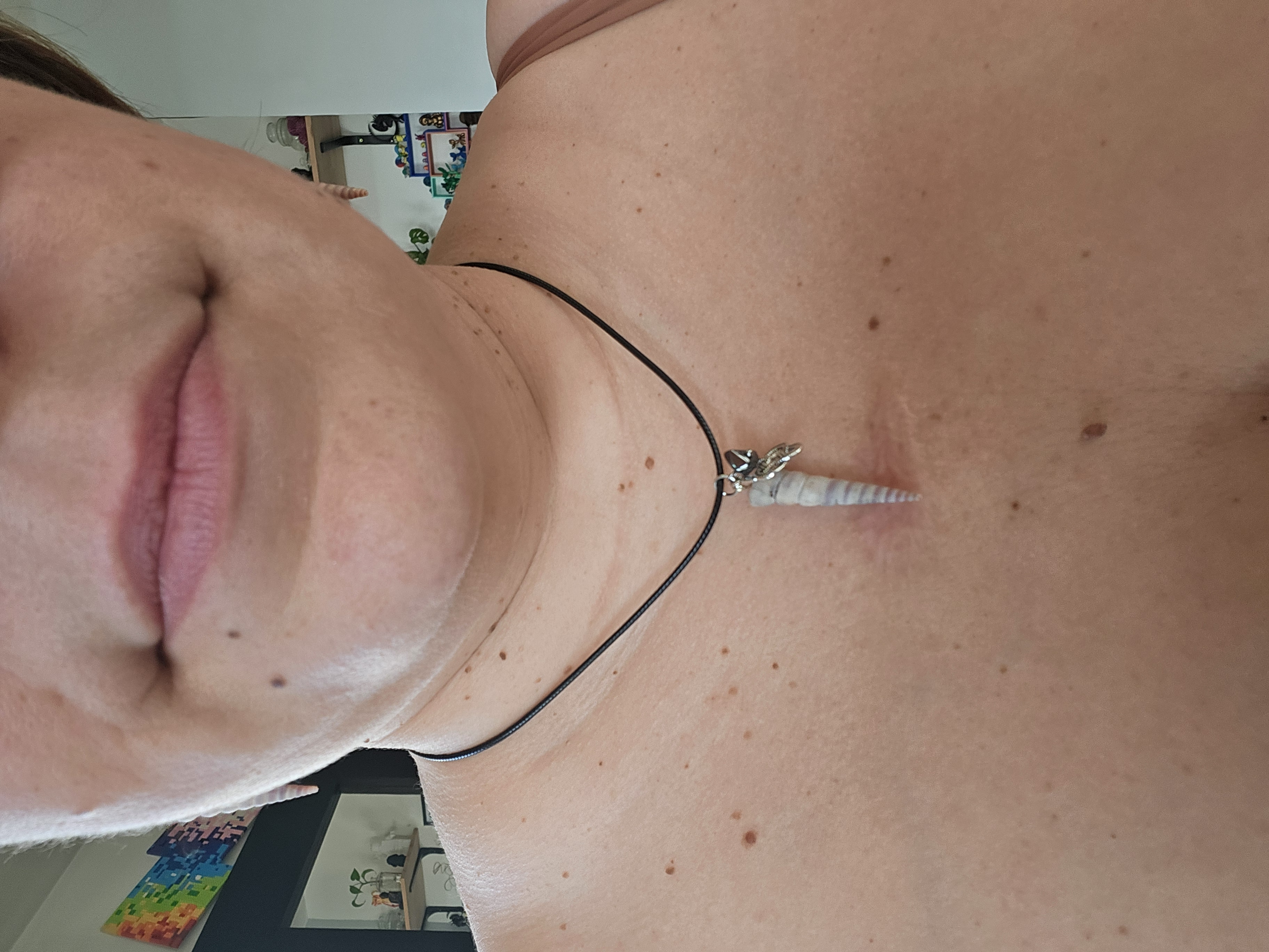 Collier Turitella Terebra & hématite — Force & lien