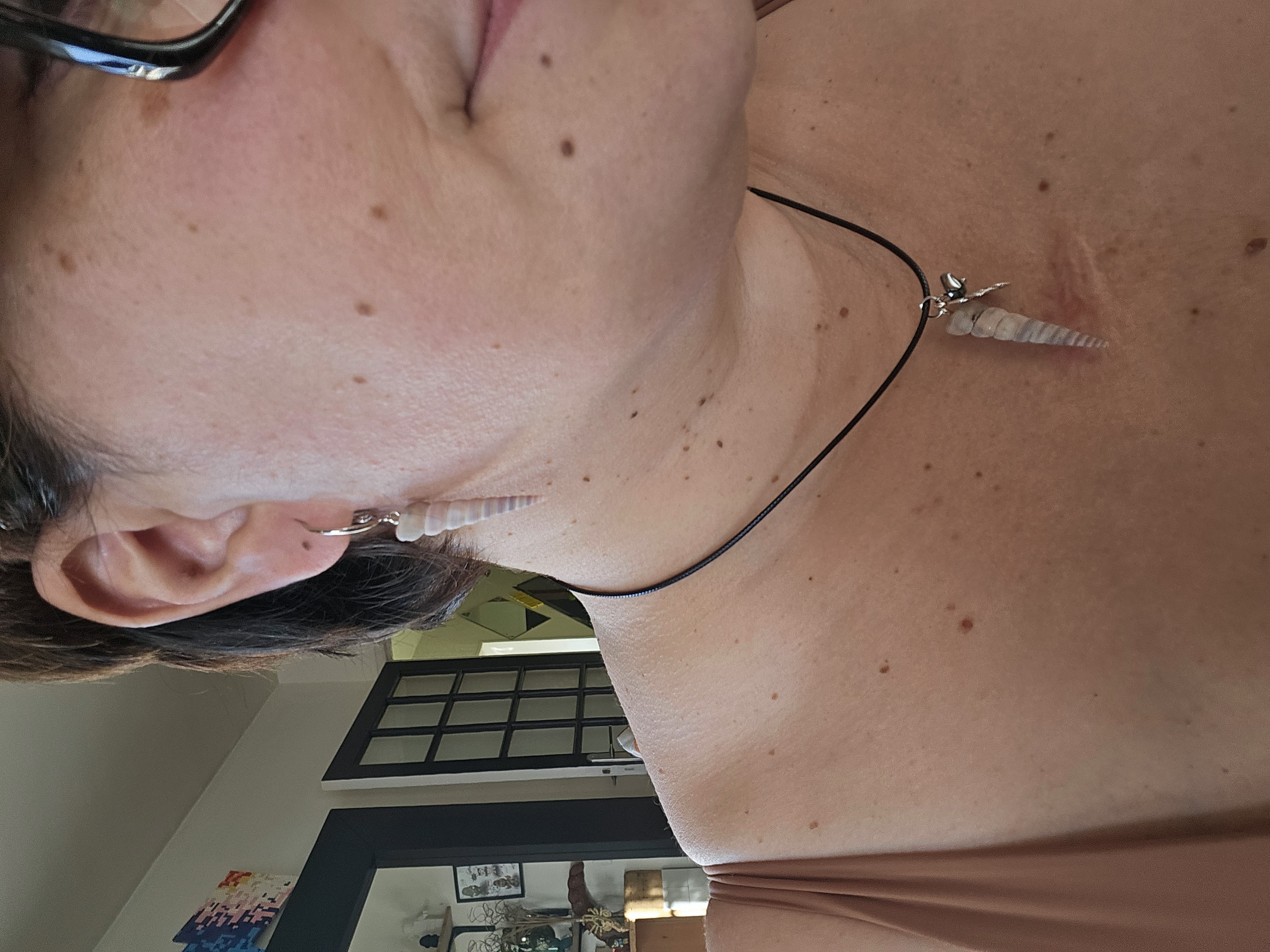 Boucles d’oreilles Turitella Terebra — Souvenir de Malaisie