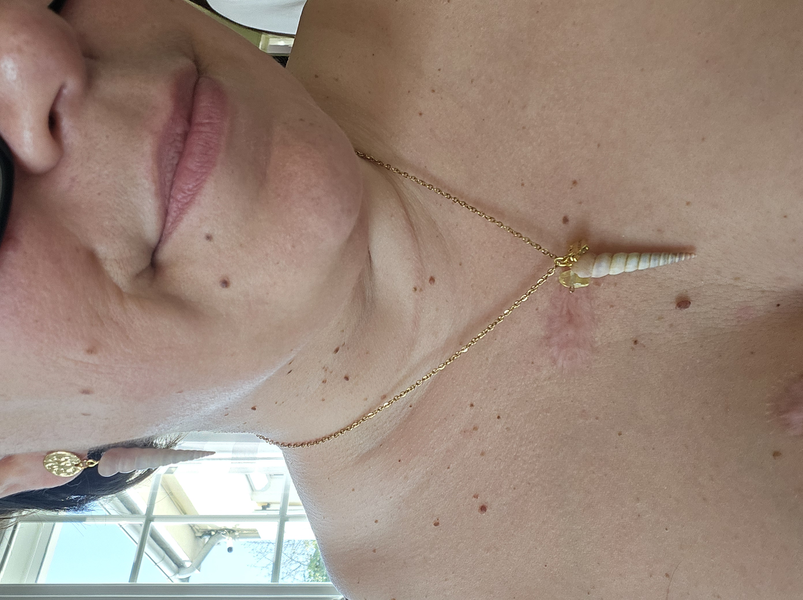 Collier chaîne dorée Turitella & citrine — Énergie solaire