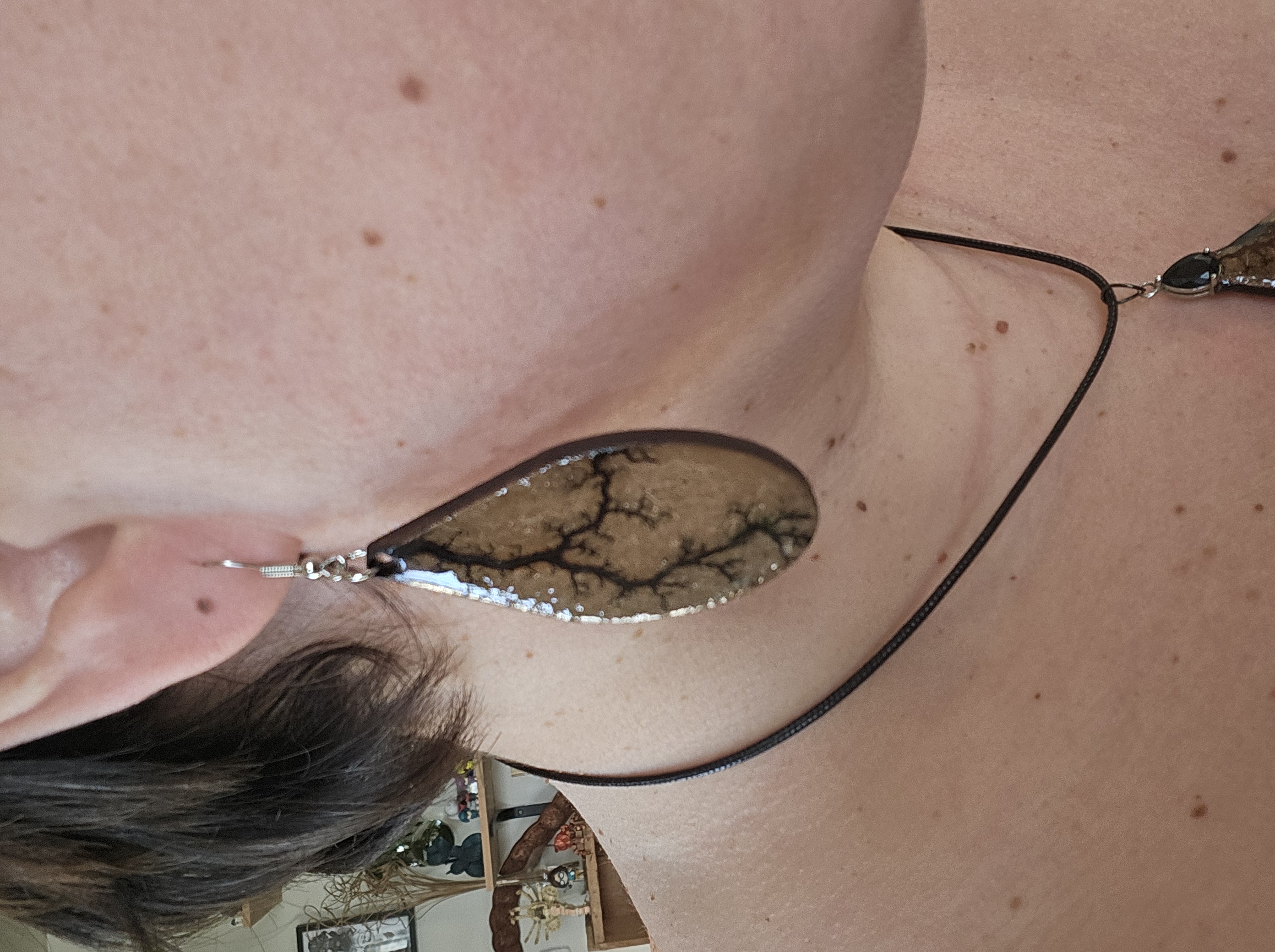 Boucles d’oreilles Fractales de Lichtenberg — Éclats électriques