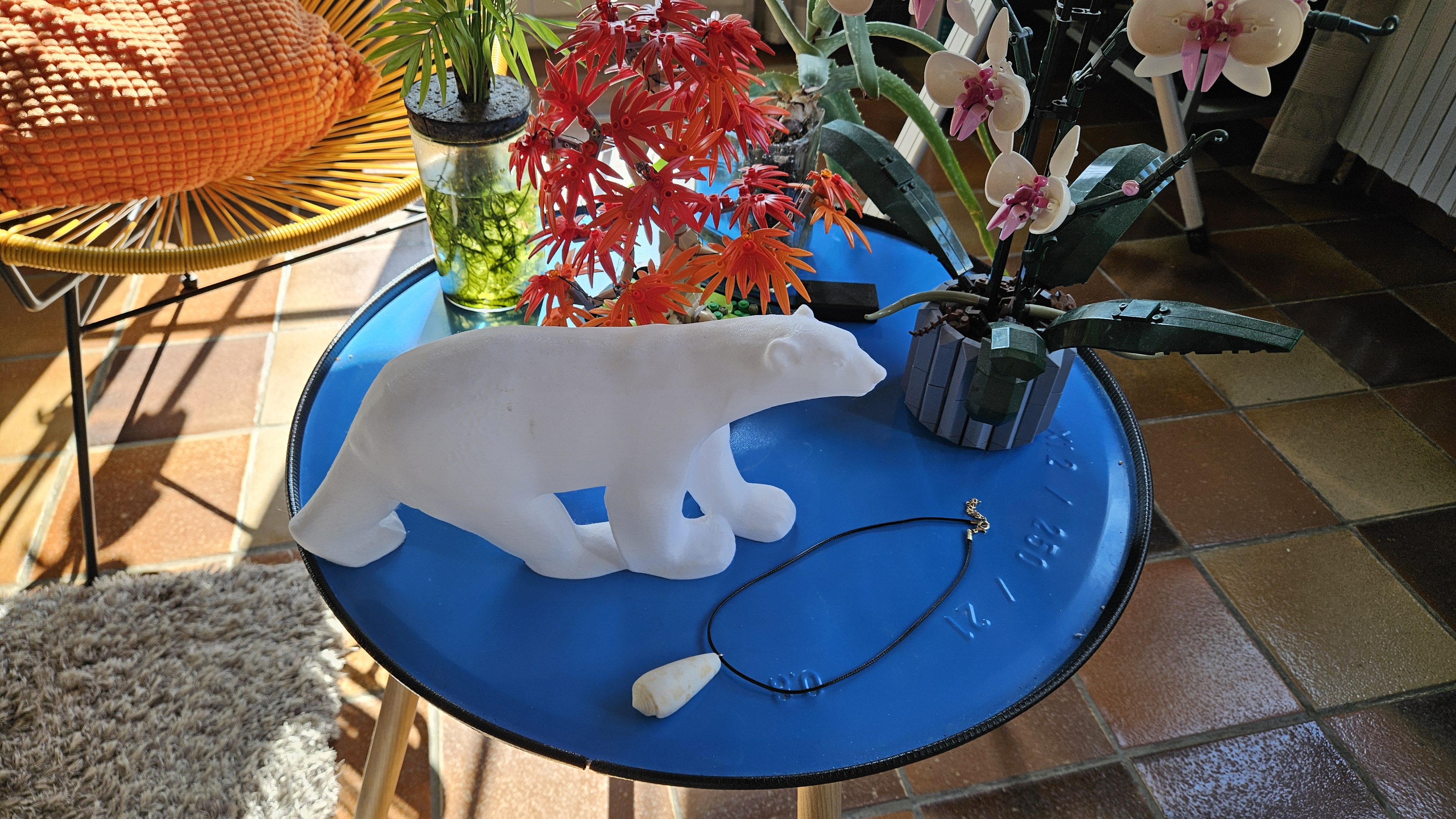 Collier “Sable de Nosy-Be” — Coquillage Conus brut poli par la mer