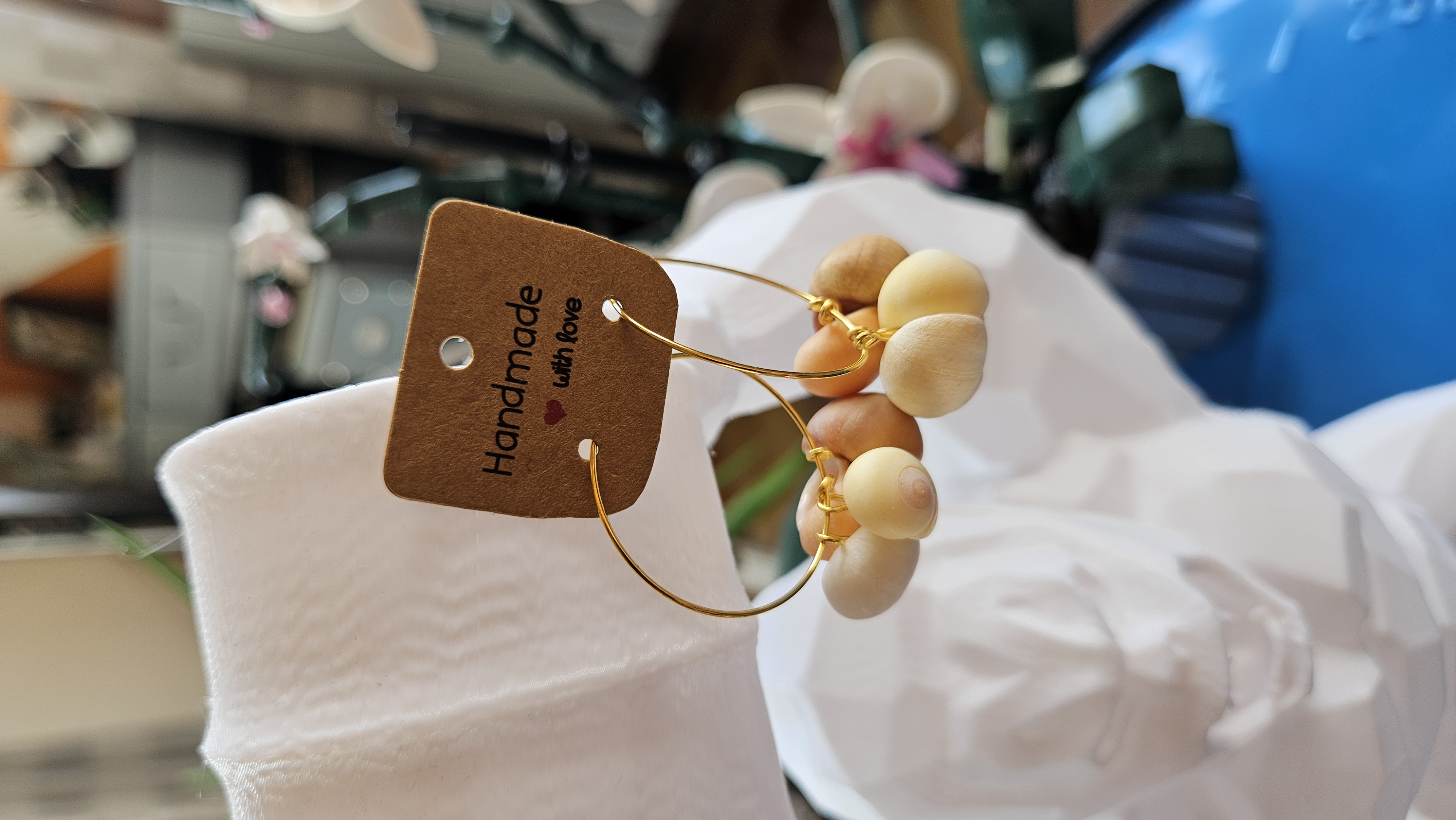 Créoles dorées & coquillages — Dégradé du Morbihan