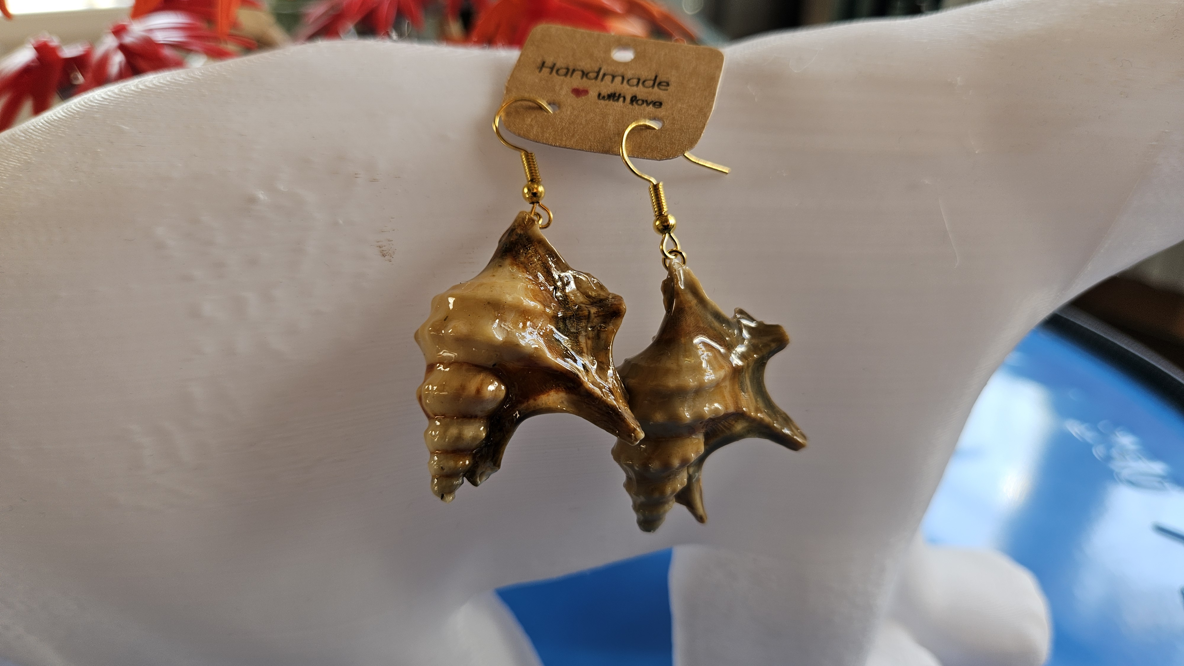 Boucles d’oreilles “Pied de Pélican” — Éclat sauvage & caractère marin