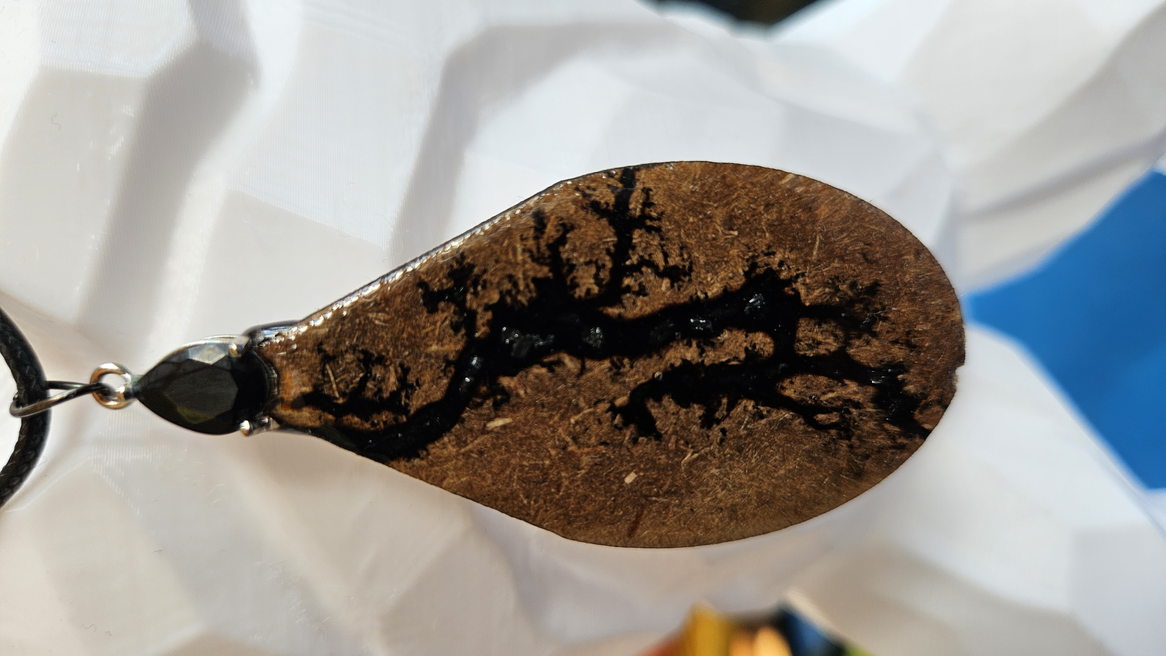 Collier Fractale de Lichtenberg & Obsidienne — Force intérieure