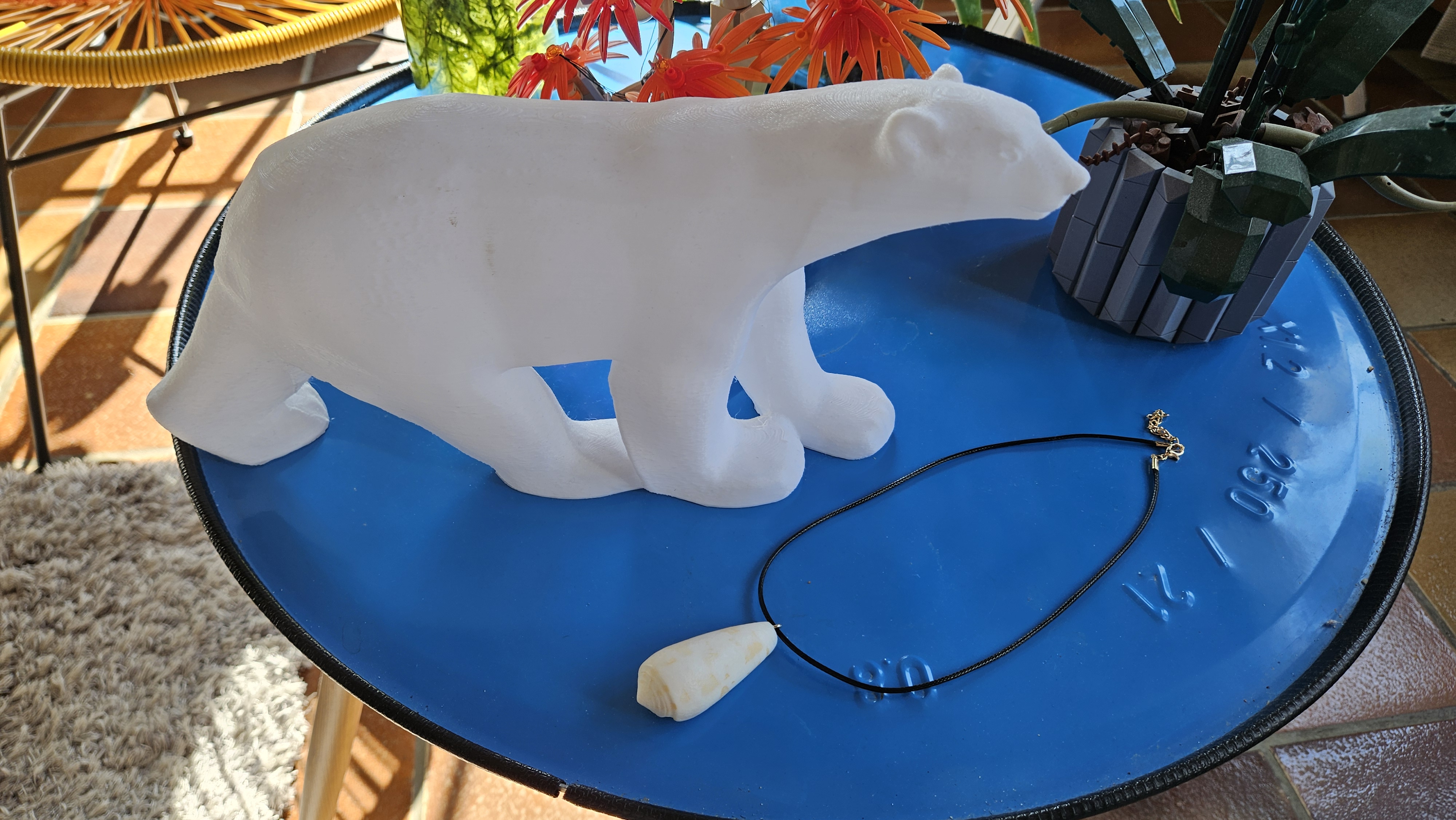 Collier “Sable de Nosy-Be” — Coquillage Conus brut poli par la mer