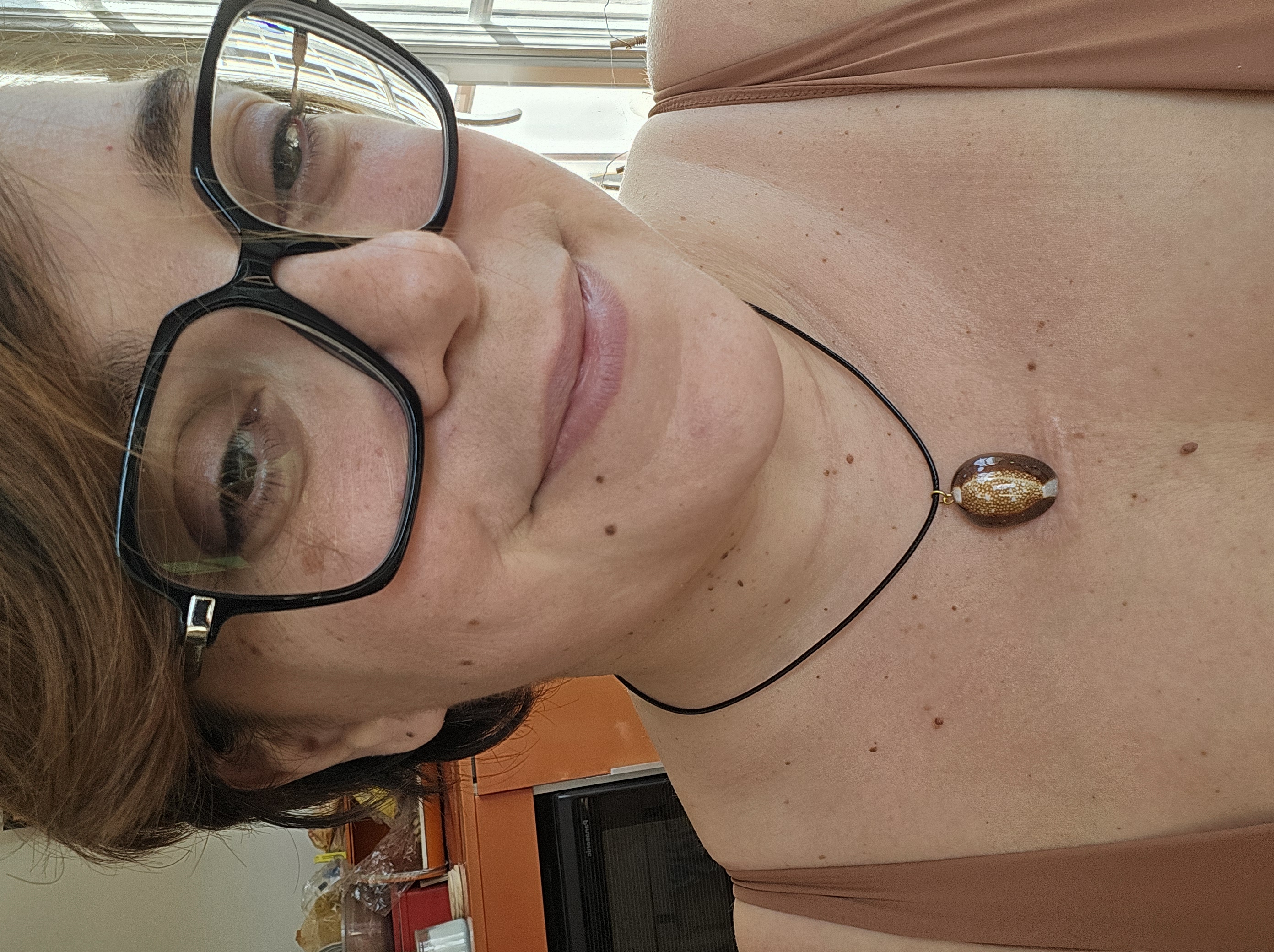 Collier “Peau de Serpent” — Porcelaine Cypraea Caputserpentis