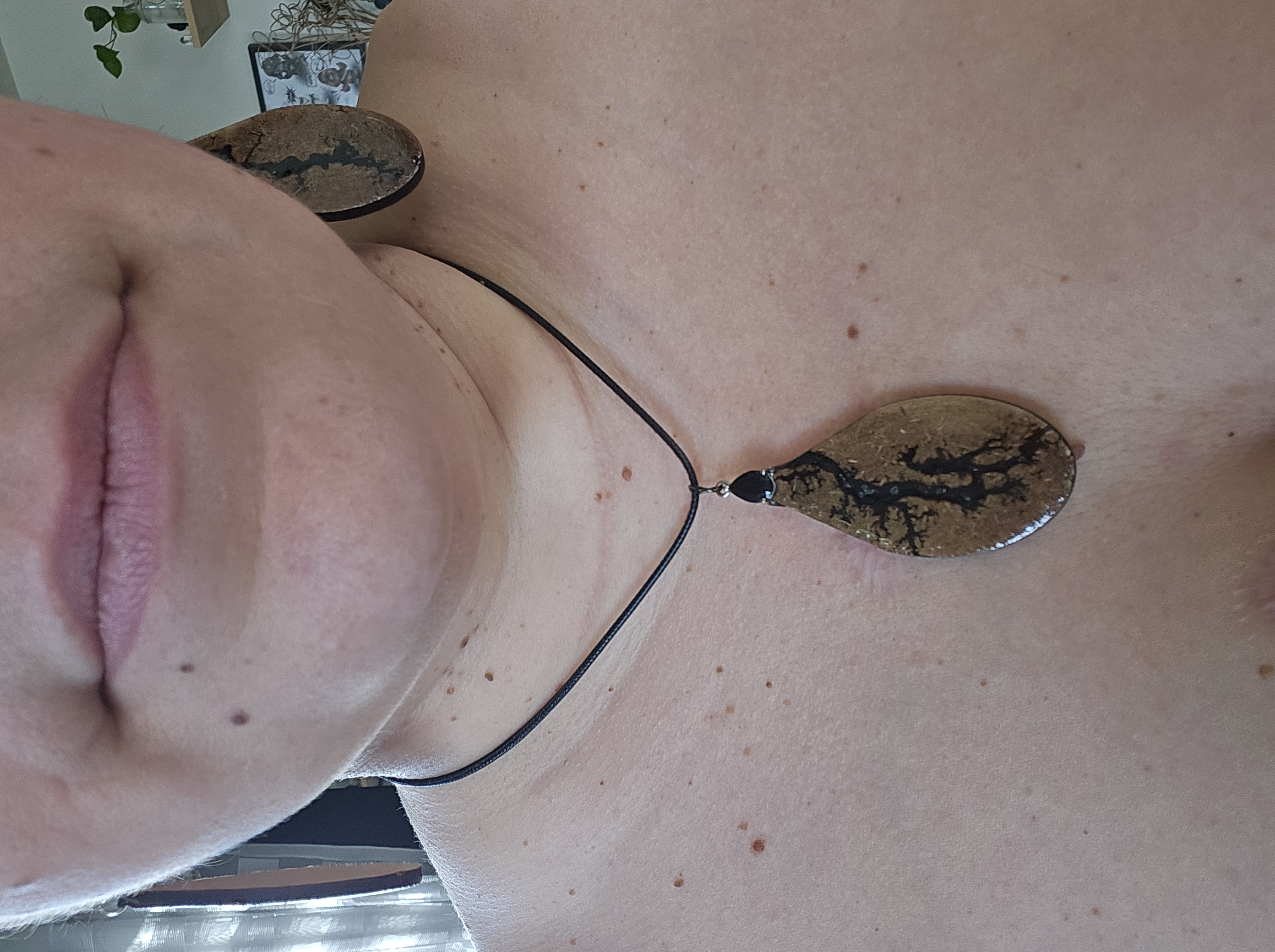 Collier Fractale de Lichtenberg & Obsidienne — Force intérieure