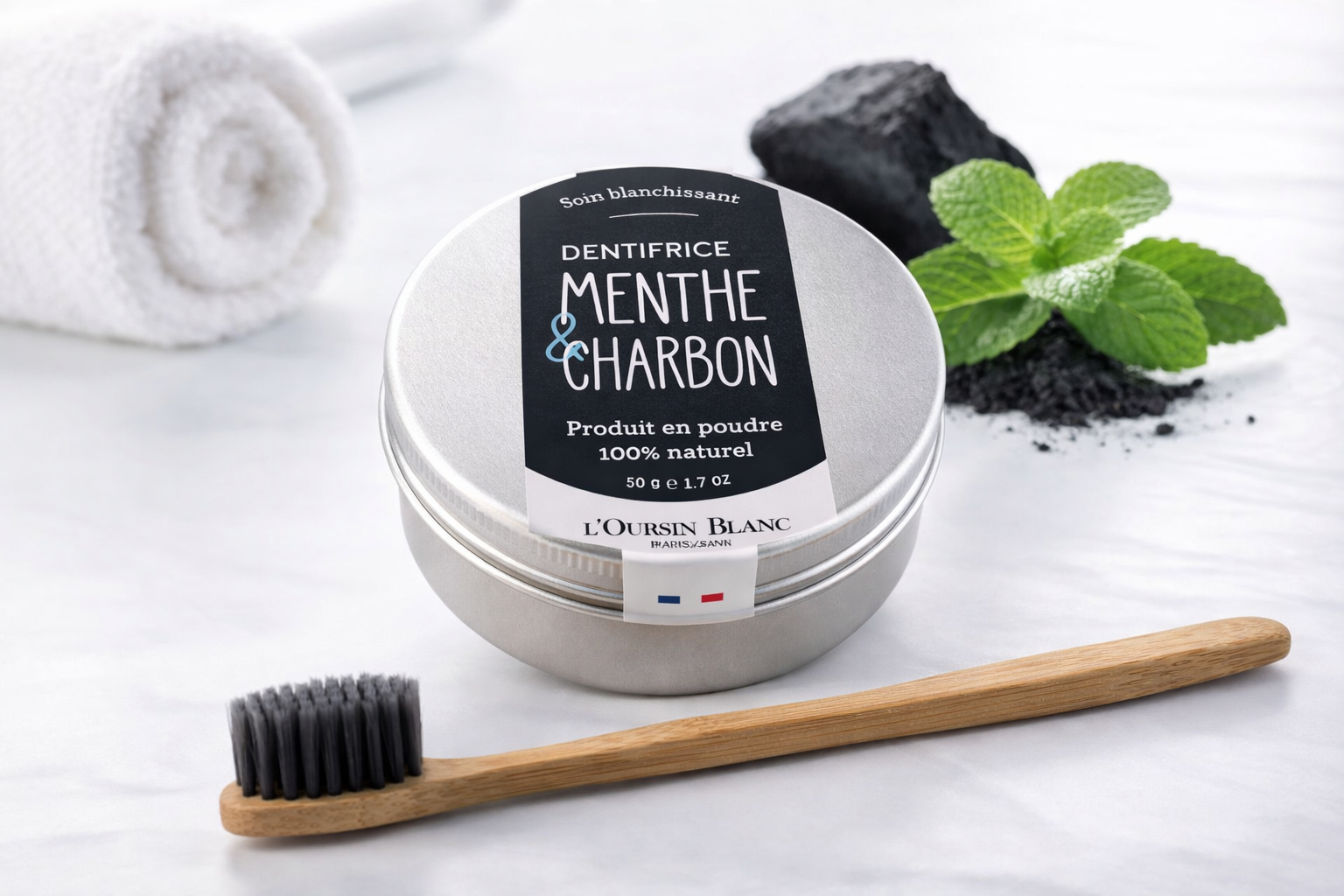 Dentifrice Menthe & Charbon