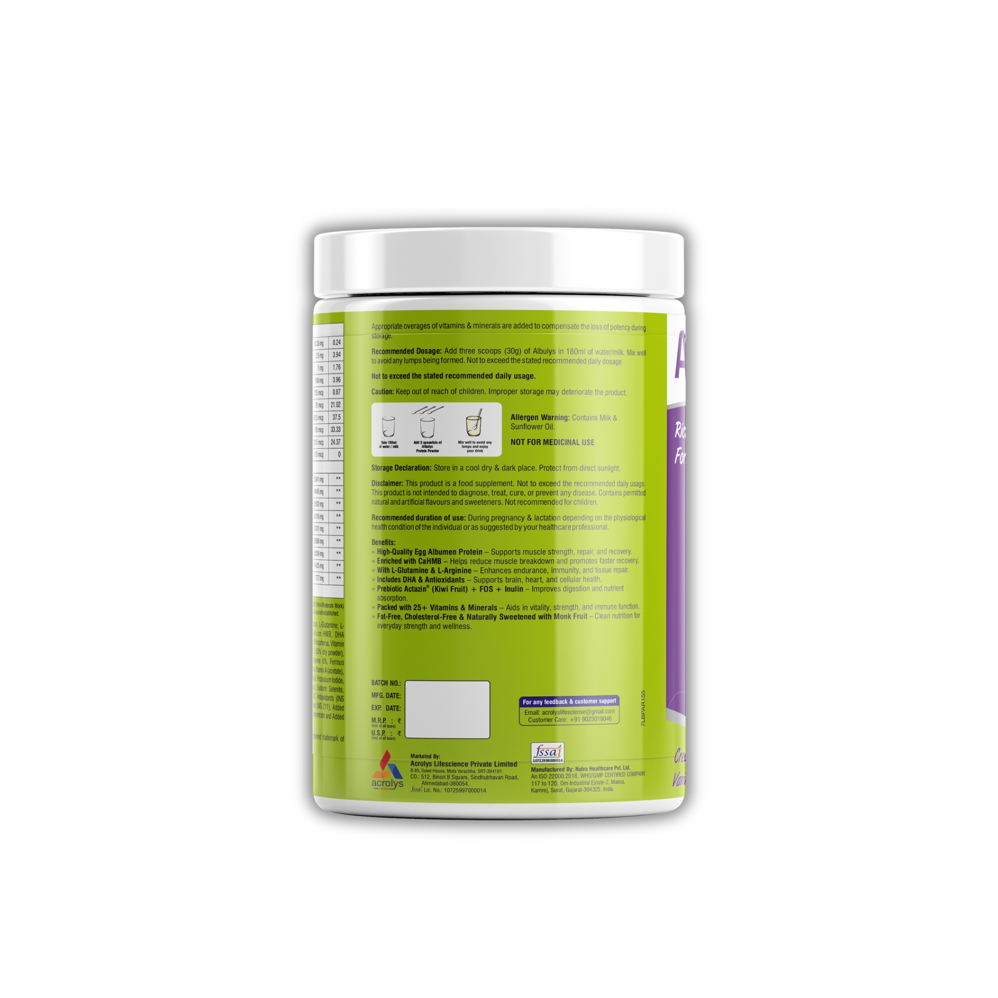 Albuly's Rich Oral Albumin Formula Feed