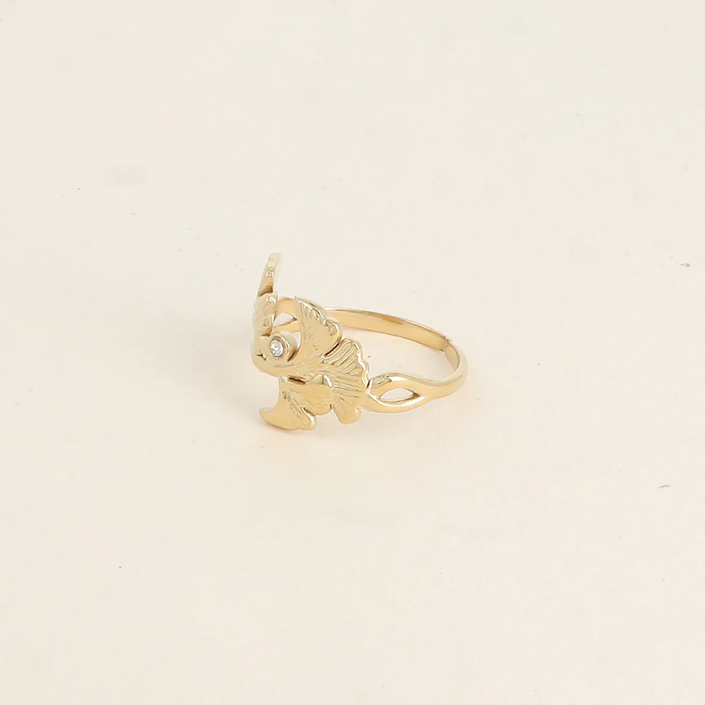 Bague Ginkgo Doré