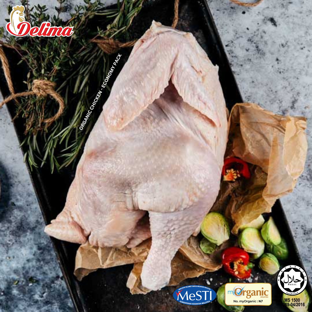 Ayam Organik Delima Emas (Pek Eco) – 600g (Siap Potong)