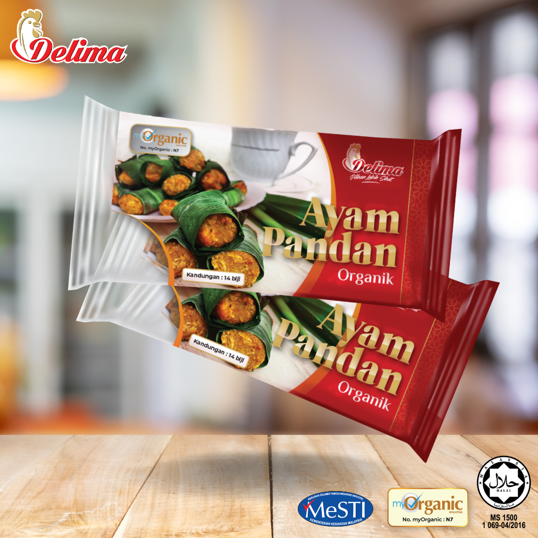 Sosej Ayam Organik Black Pepper Delima Emas (300g)