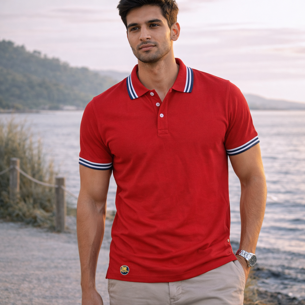 Men's Polo T-Shirt Red