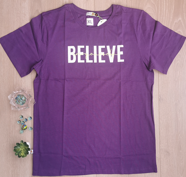 T-Shirt Men’s  Cotton Round Neck T-shirt  Purple