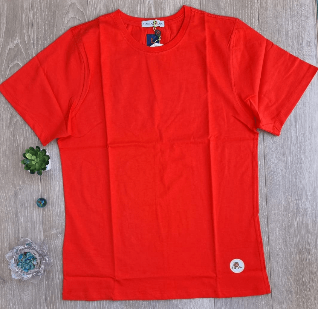 Cotton Round Neck T-Shirt Red