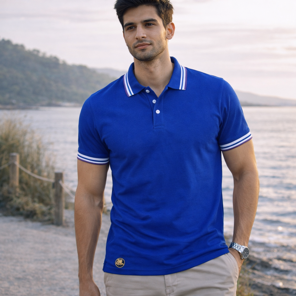 Men's Polo T-Shirt Blue