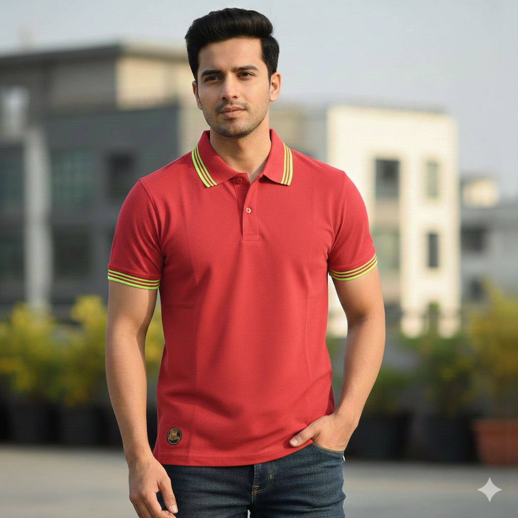 Men's Polo T-Shirt Red