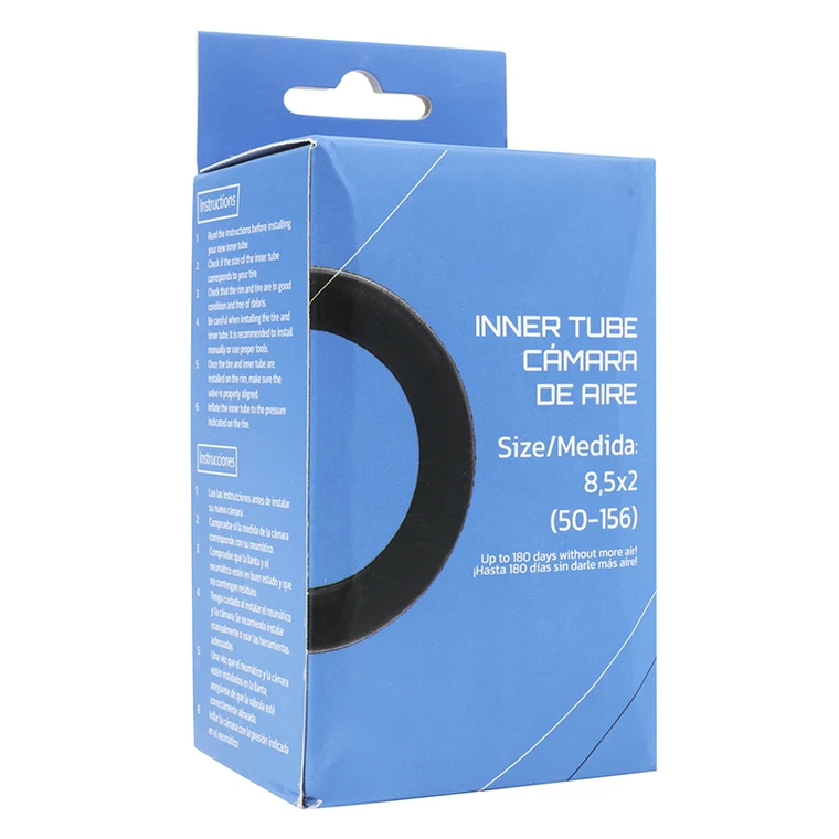 CHAMBRE A AIR TROTTINETTE 8.5 X 2.00 VALVE STANDARD COUDEE 90