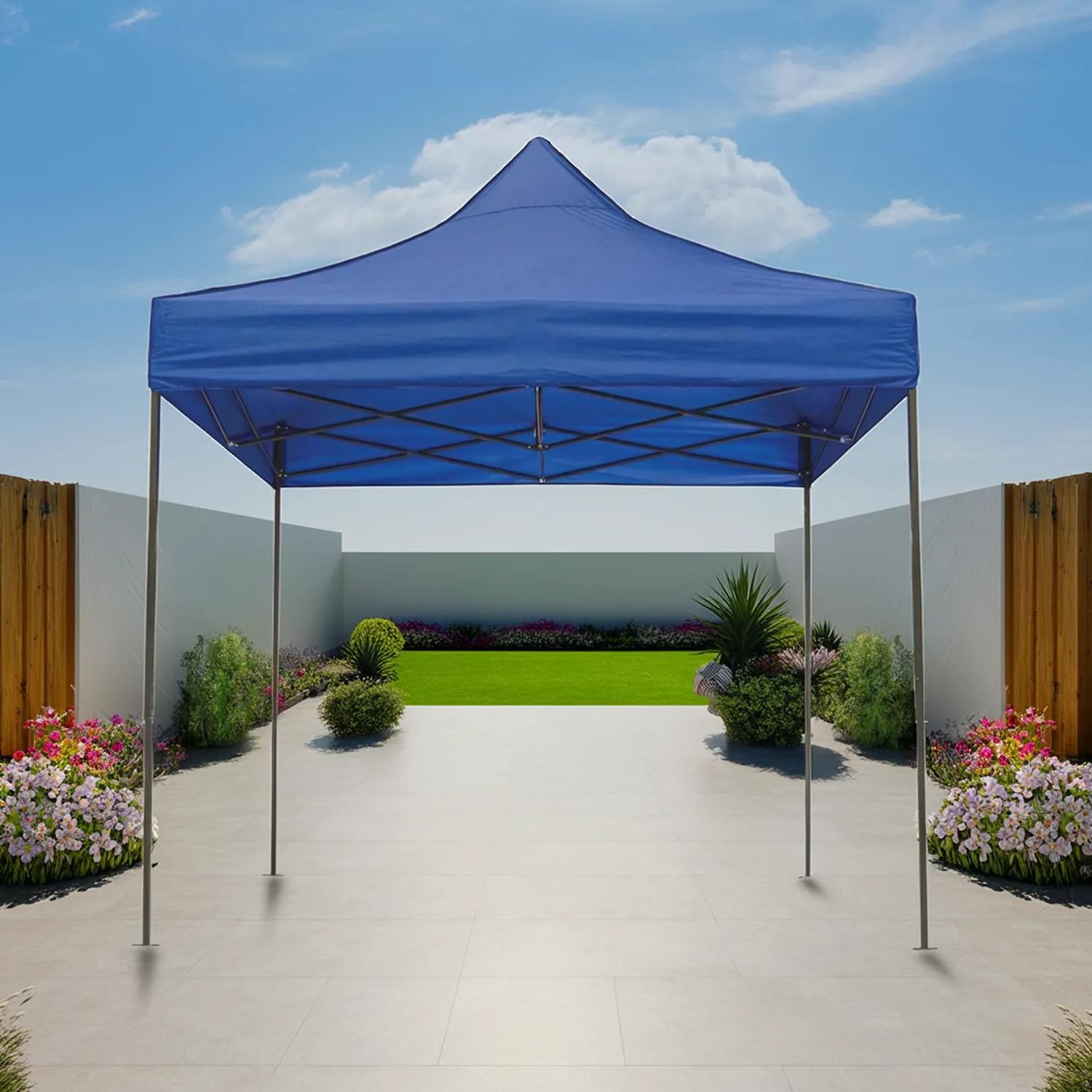 Toldo Plegable Azul 3x3m