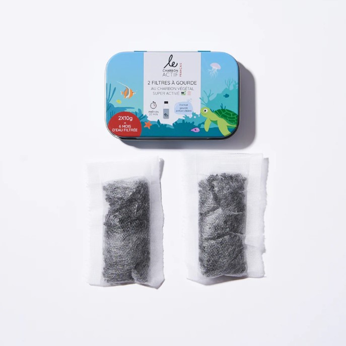 171 - 2 Filtres à Gourde au Charbon Végétal 2x10gr