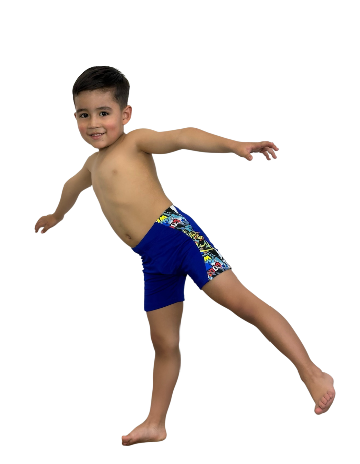 Vestido de baño Boxer con franja estampada