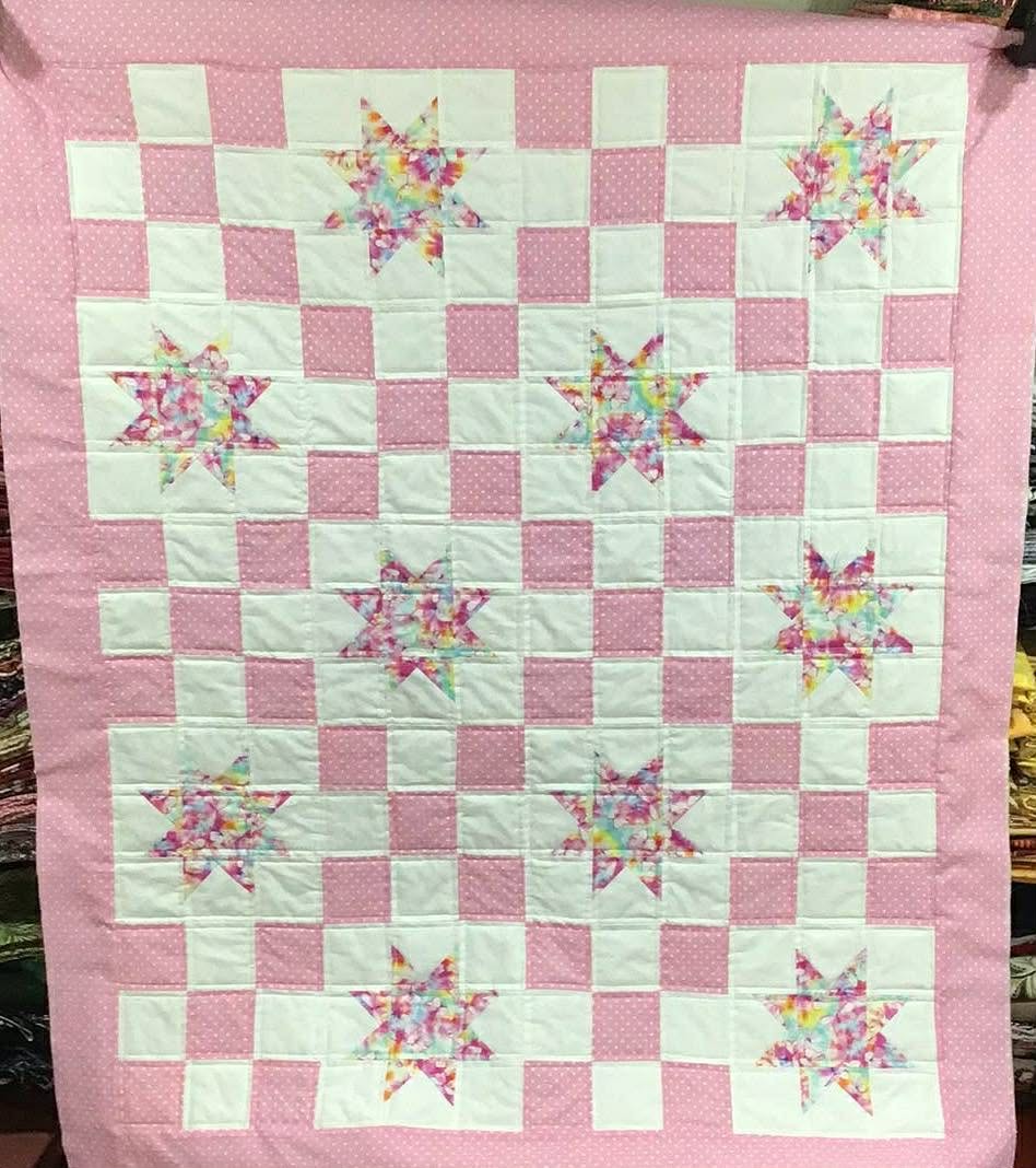 Pink Baby Star Quilt