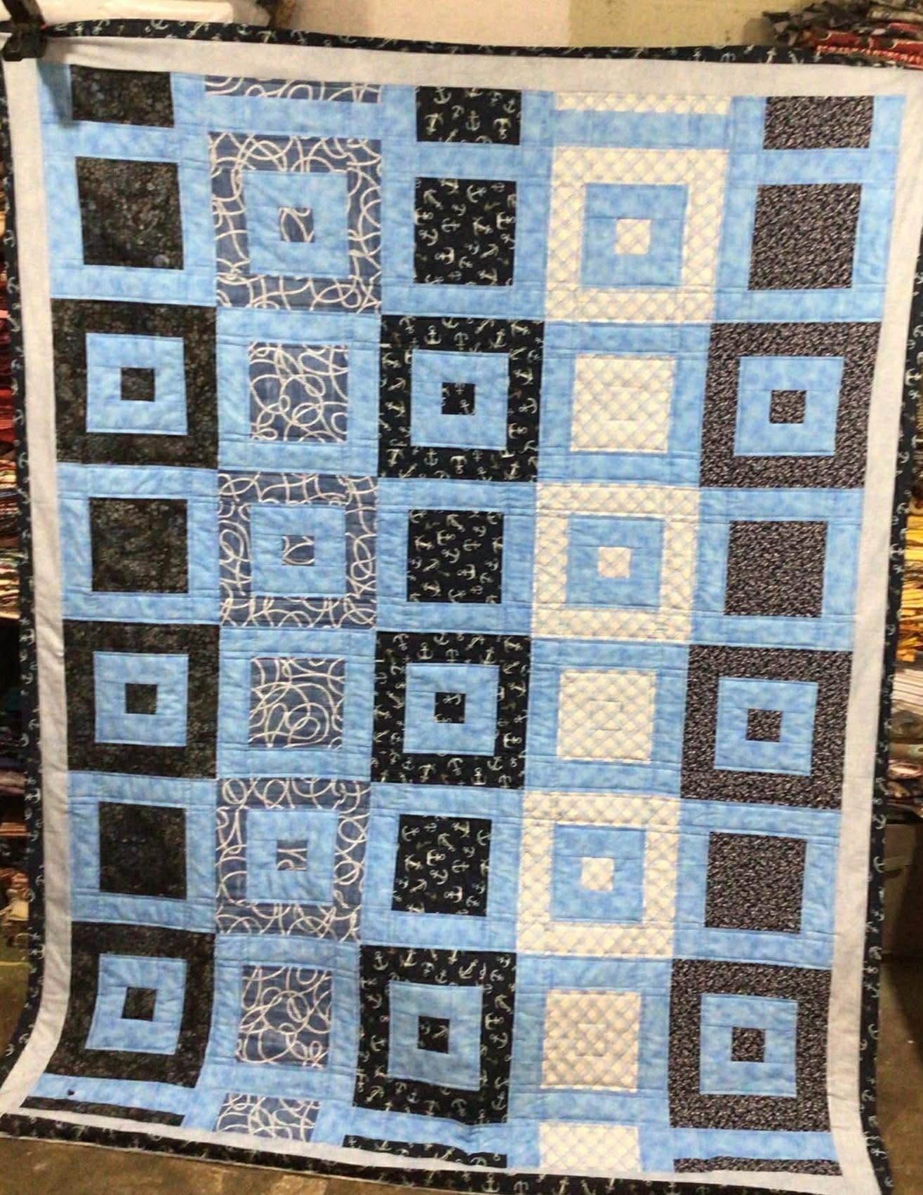Patchwork Quilt Throw or Twin Quilt