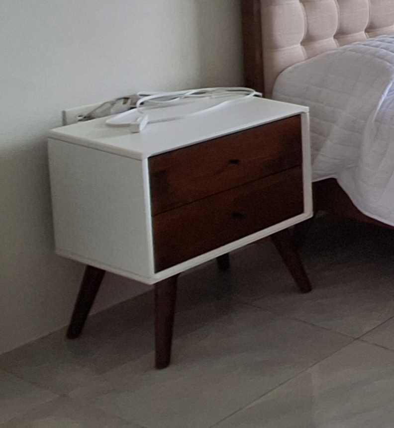 Night Stands (white and brown)
