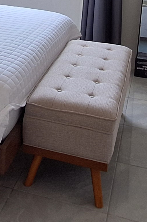 Beige Storage Bench