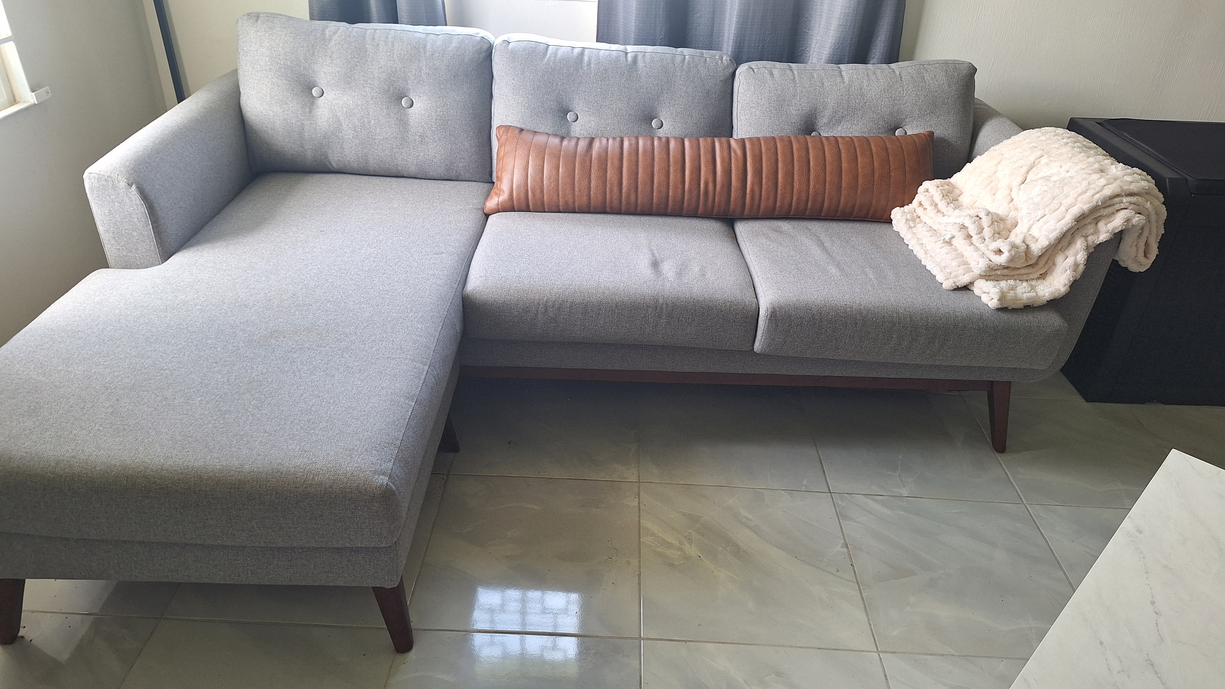 Grey Sectional 2 Pieces