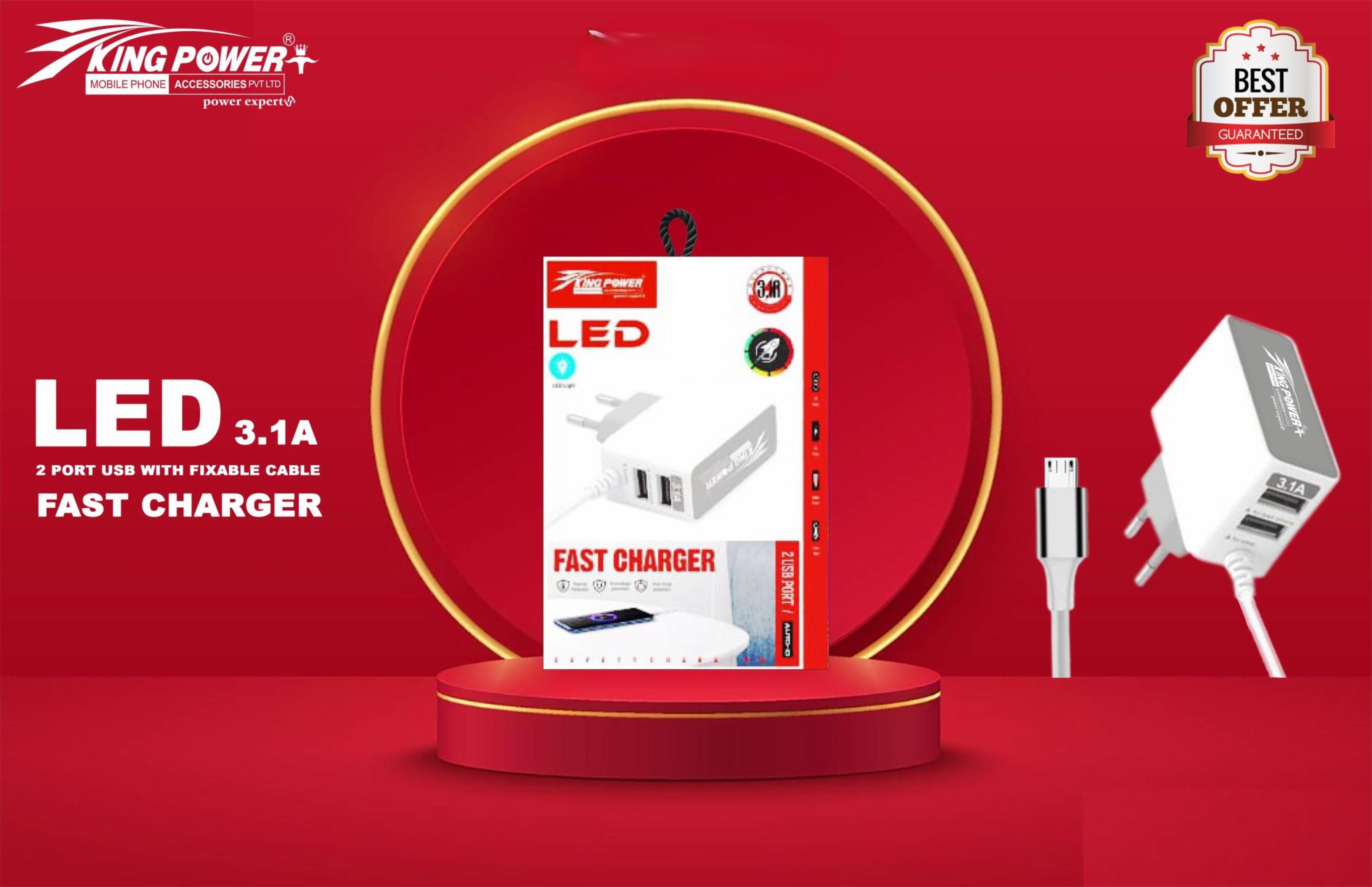 King Power+ LED 3.1A Fast Charger