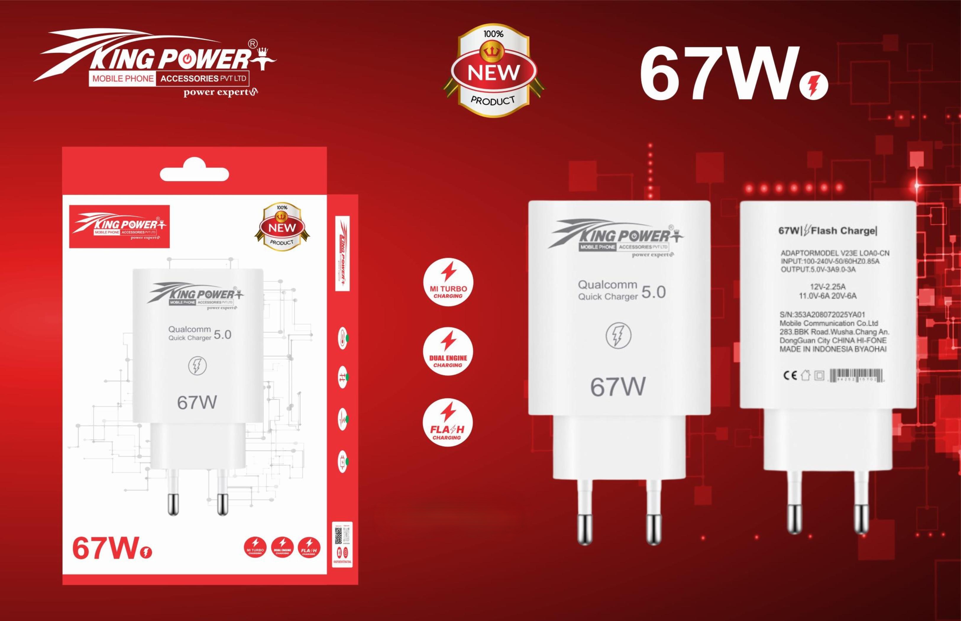 King Power+ 67W Fast Charger