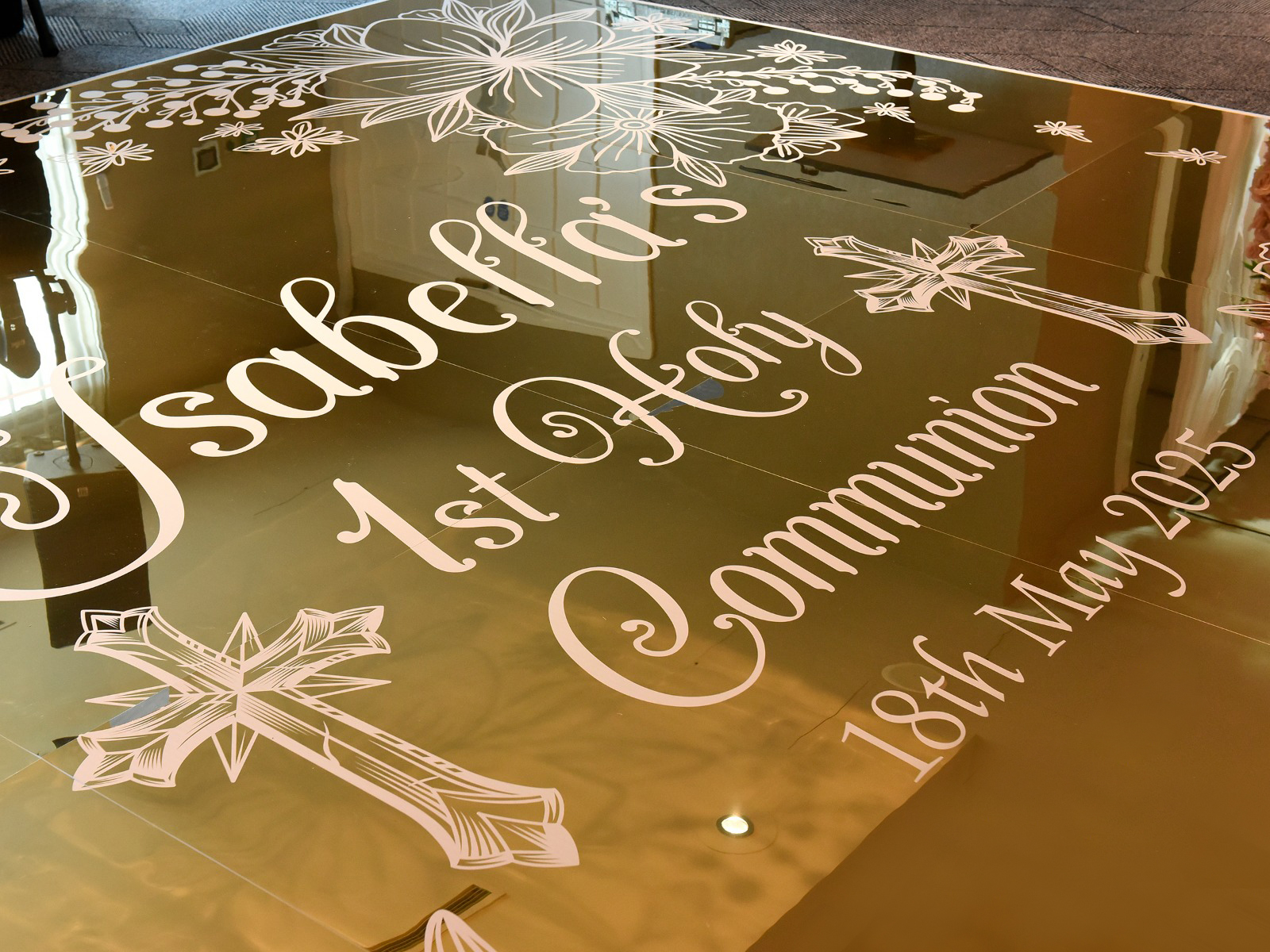 Gold Mirror Dance Floor