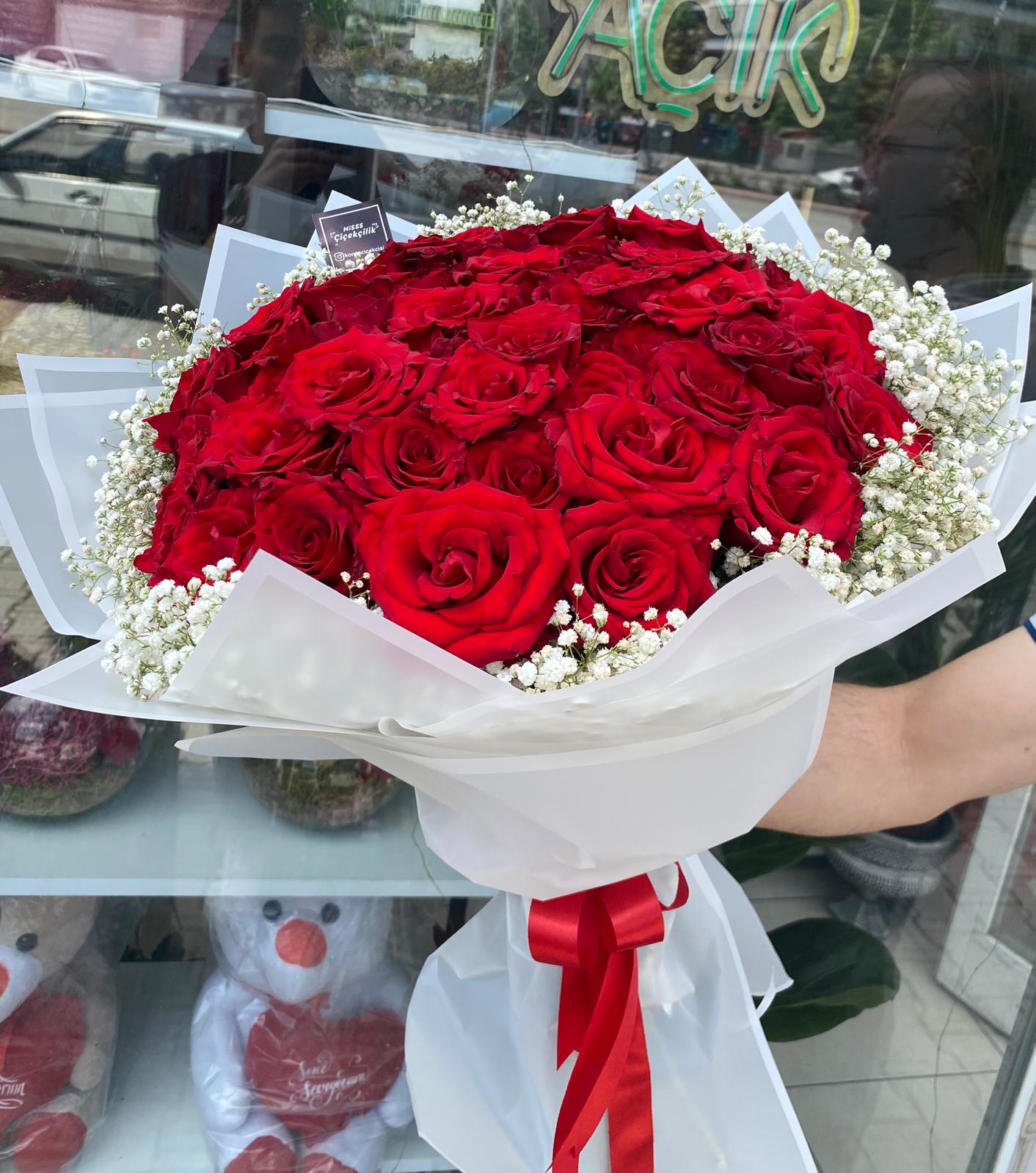 41'Li Kırmızı Gül Buketi