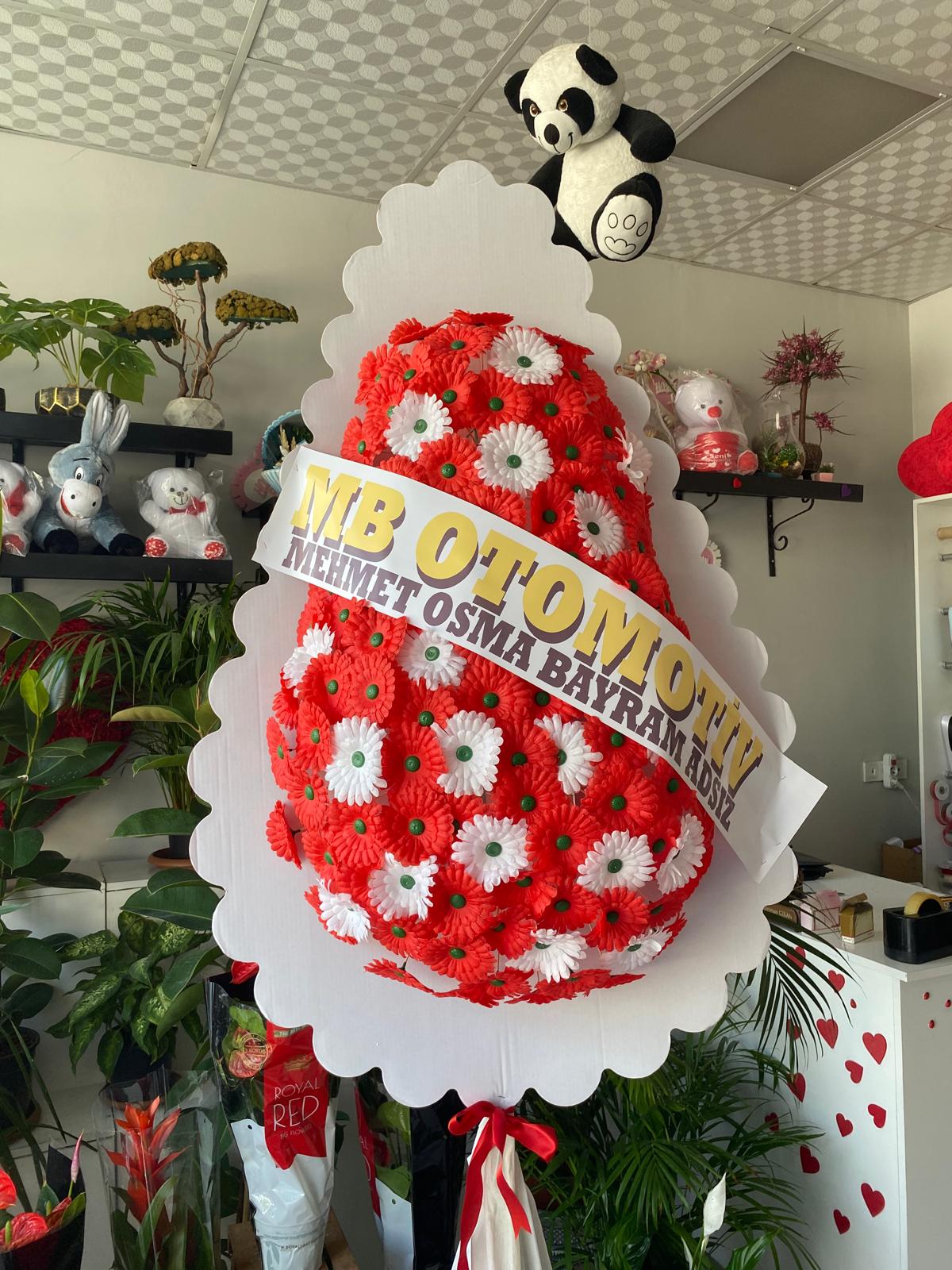 Kırmızı Beyaz Çelenk