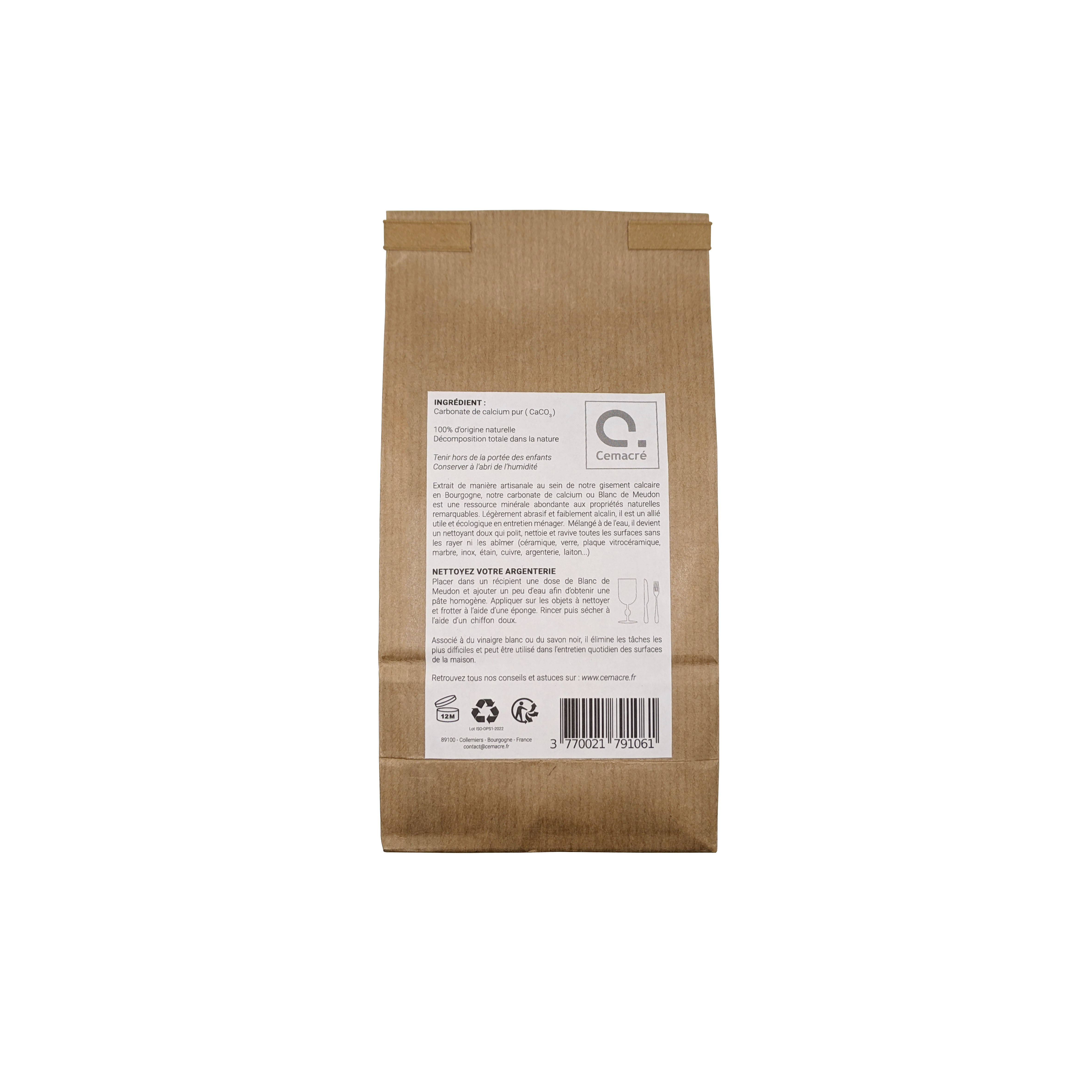 Blanc de Meudon - 500g - Sachet Kraft