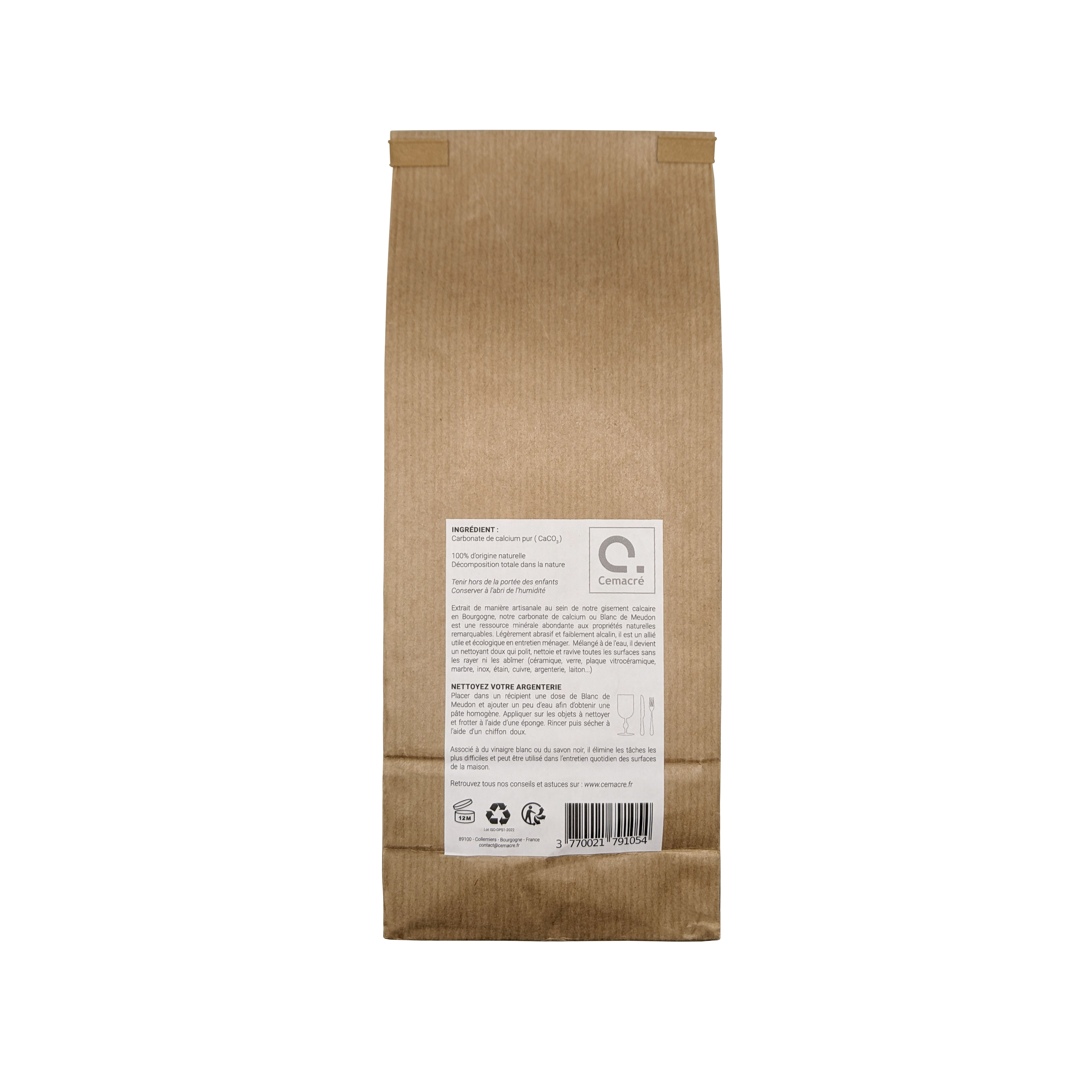 Blanc de Meudon - 1Kg - Sachet Kraft