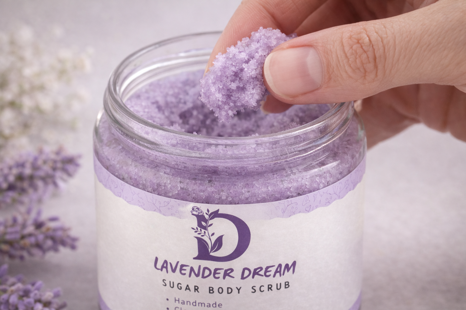 Lavender Perls Premium Lavender Sugar Scrub