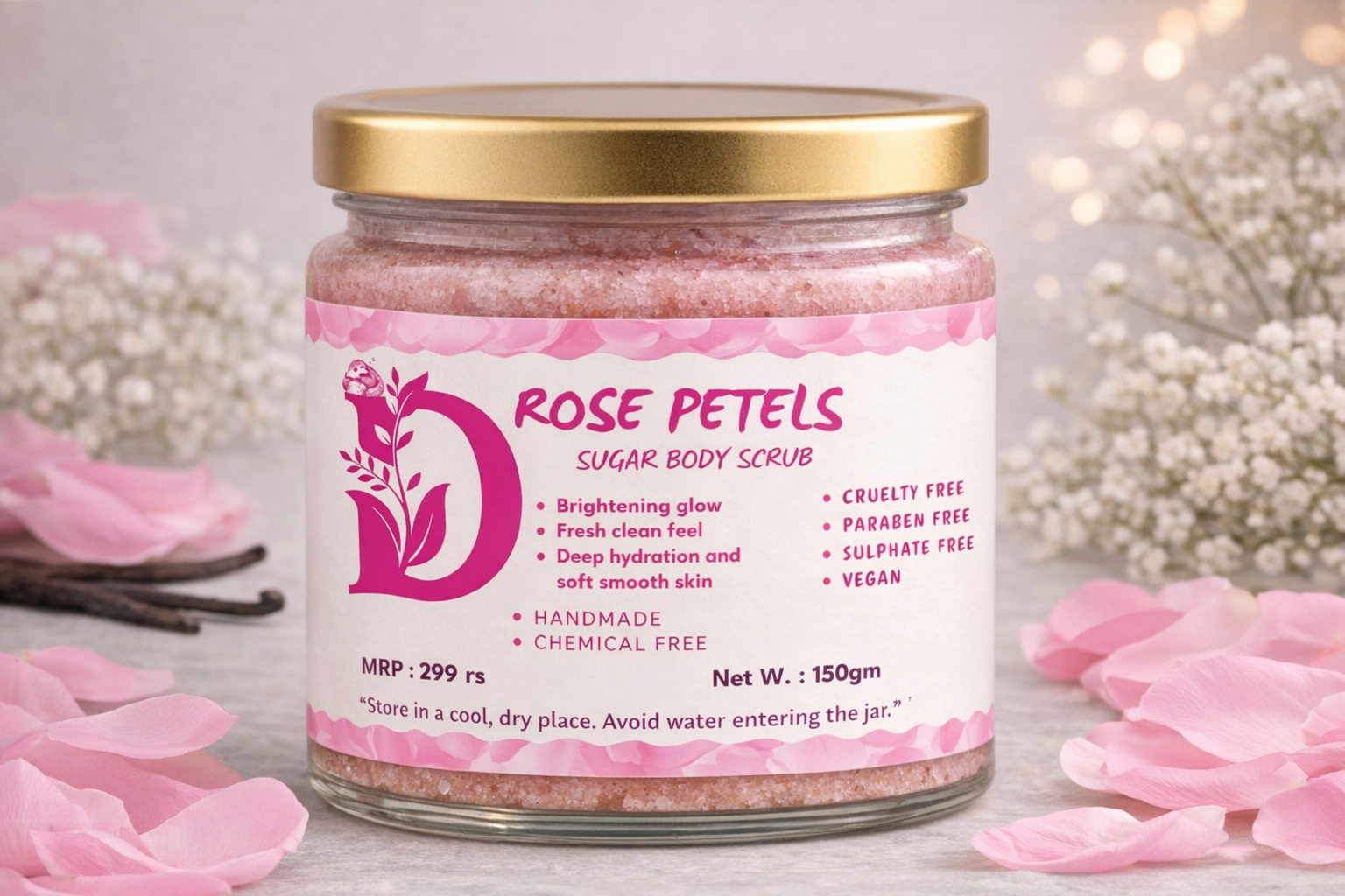Rose Petals Sugar Body Scrub